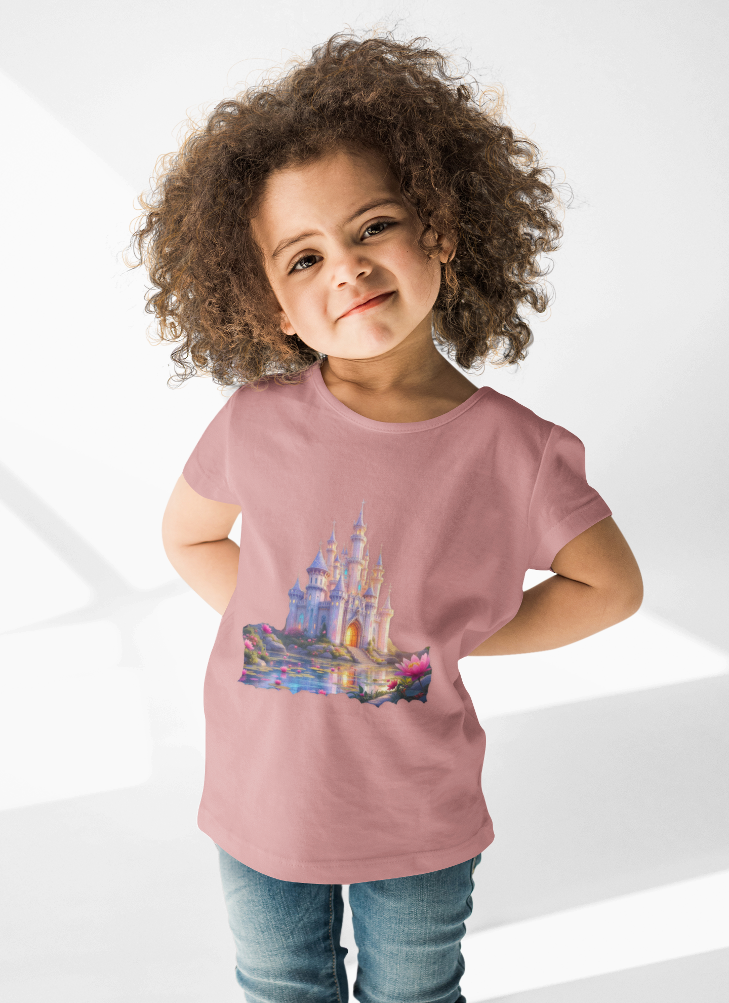 Magical Castle Toddler Tee, Kids Short Sleeve T-Shirt, Birthday Gift, Princess Shirt, Unicorn Theme, Playtime Apparel, Cute Kids Top product thumbnail image