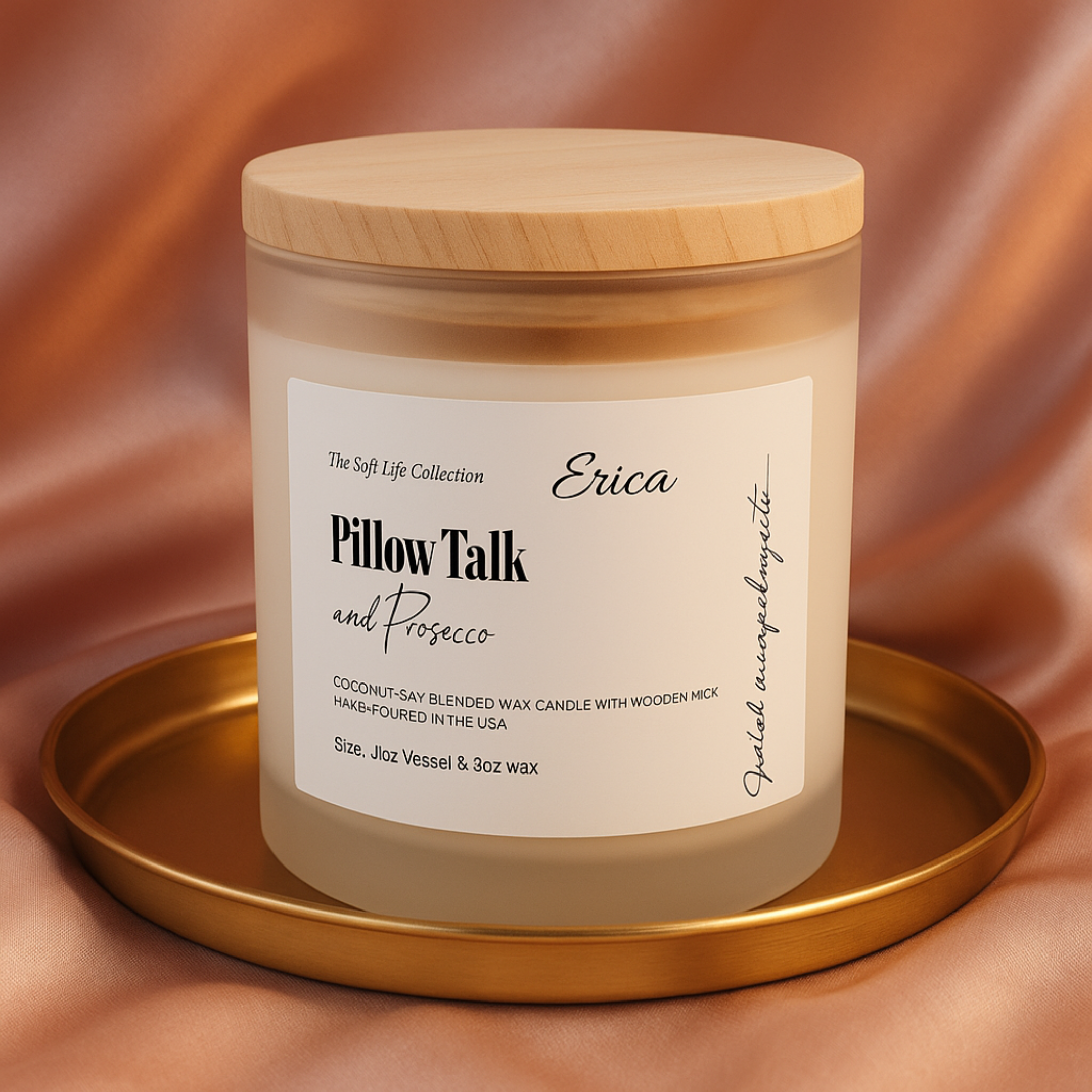 Pillow Talk &amp; Prosecco Candle – Bougie Glow, Flirty Vibes, Soft Life Nights Only