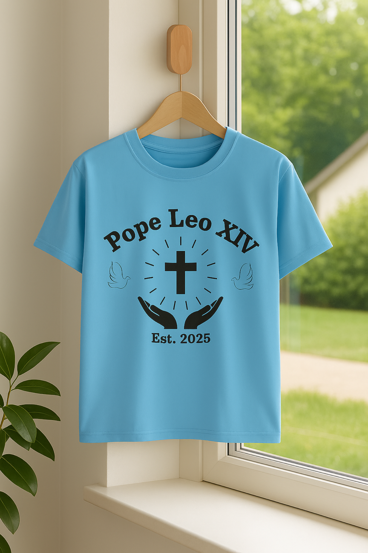 Pope Leo XIV Unisex Heavy Cotton Tee Religious T Shirt Faith Based Apparel Gift for Spiritual Occasions Comfortable Everyday Wear product thumbnail image Pope Leo XIV Unisex Heavy Cotton Tee Religious T Shirt Faith Based Apparel Gift for Spiritual Occasions Comfortable Everyday Wear product thumbnail image