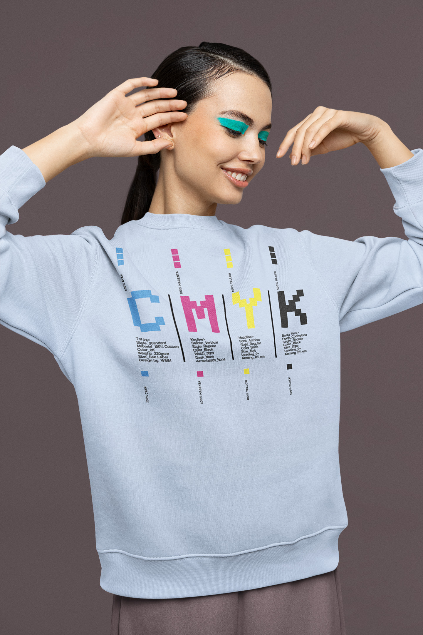 Colorful CMYK Print Crewneck Sweatshirt for Designers, Graphic Tee, Art Lover Gift, Comfortable Sweatshirt, Unisex Apparel product thumbnail image Colorful CMYK Print Crewneck Sweatshirt for Designers, Graphic Tee, Art Lover Gift, Comfortable Sweatshirt, Unisex Apparel product thumbnail image