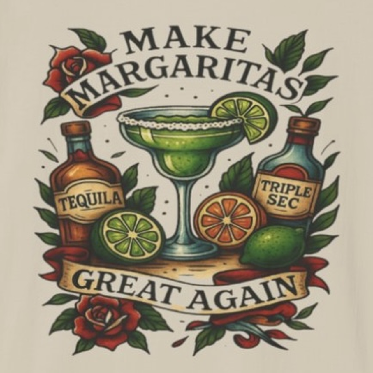 Make Margaritas Great Again T-Shirt | Funny Tequila Summer Drinking Shirt product thumbnail image