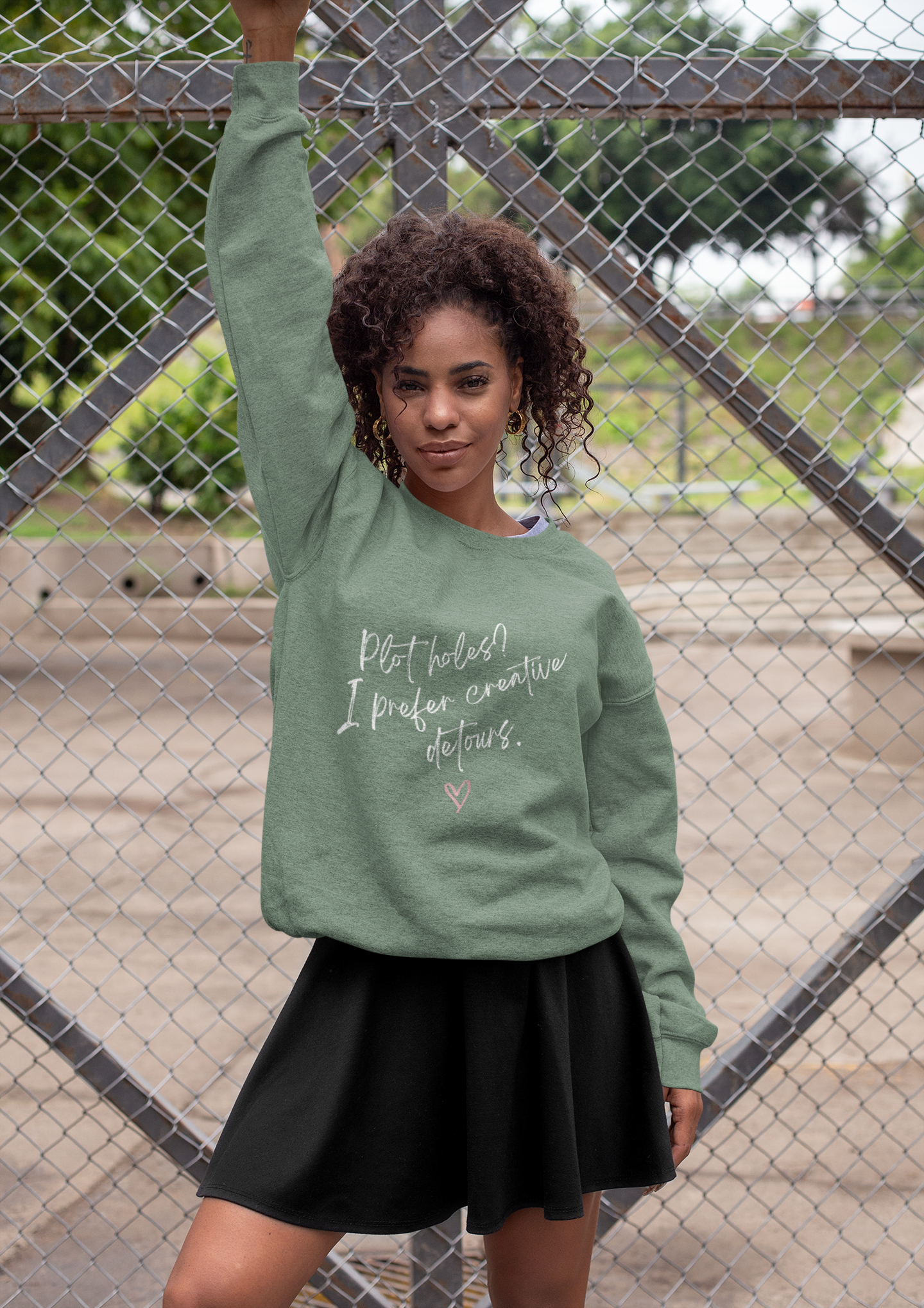 Creative Detours Sweatshirt | Unisex Garment-Dyed Crew, Fun Gift, Casual Style, Comfy Layering, Creative Expression product thumbnail image Creative Detours Sweatshirt | Unisex Garment-Dyed Crew, Fun Gift, Casual Style, Comfy Layering, Creative Expression product thumbnail image