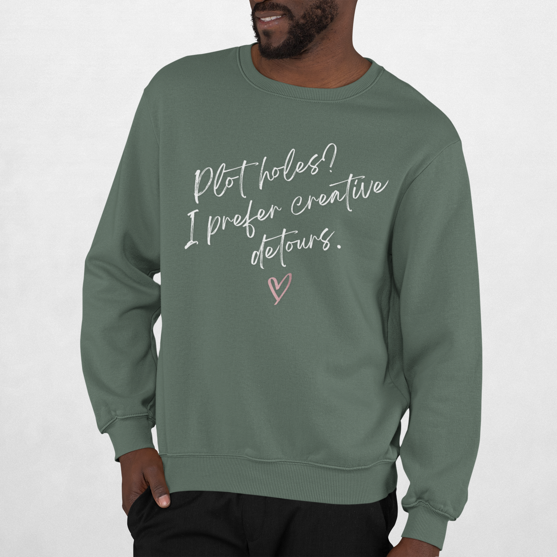 Creative Detours Sweatshirt | Unisex Garment-Dyed Crew, Fun Gift, Casual Style, Comfy Layering, Creative Expression product thumbnail image Creative Detours Sweatshirt | Unisex Garment-Dyed Crew, Fun Gift, Casual Style, Comfy Layering, Creative Expression product thumbnail image
