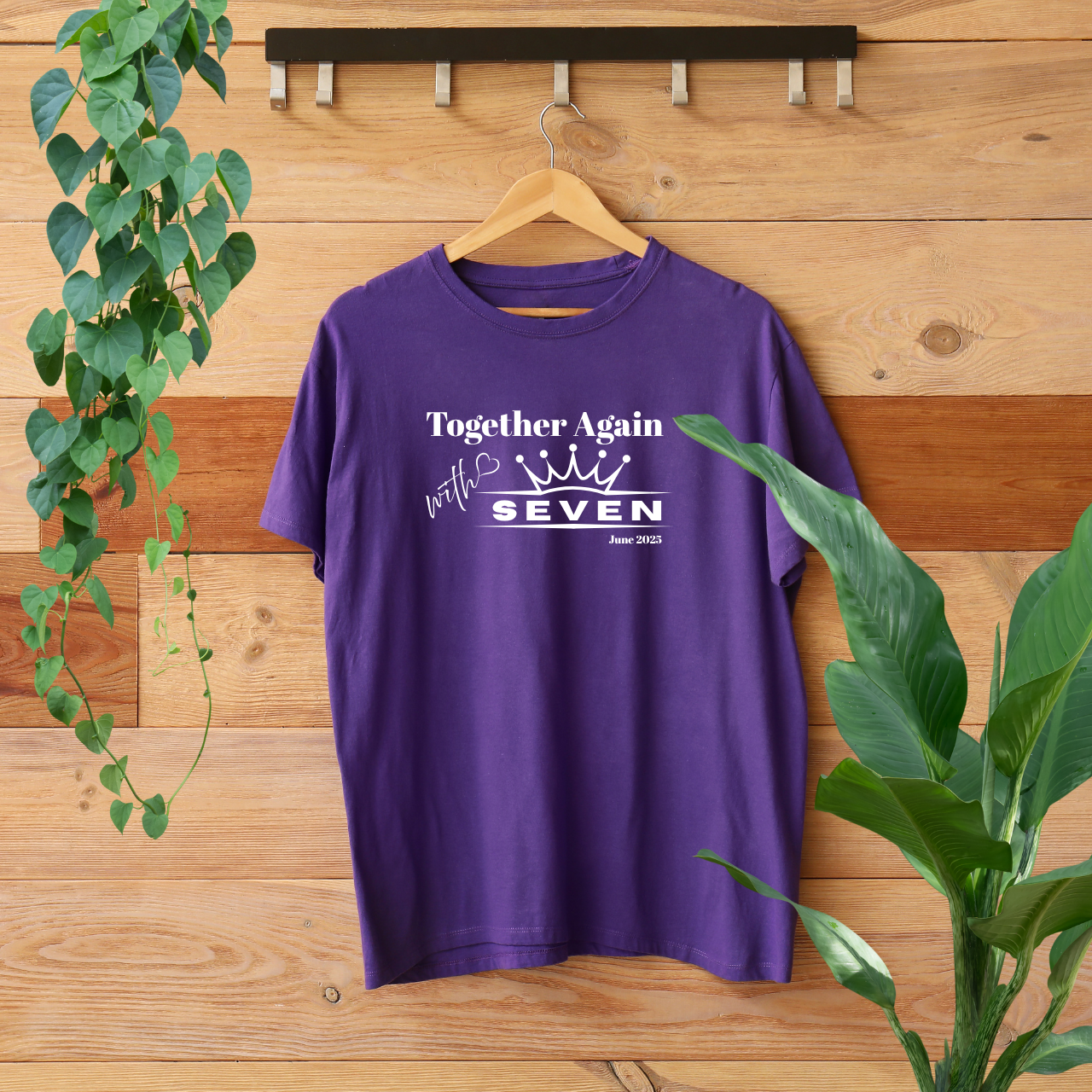 Graphic Tee - Together Again with SEVEN - Perfect for Everyday Wear, Gifts, Fun Casual Top for ARMY product thumbnail image