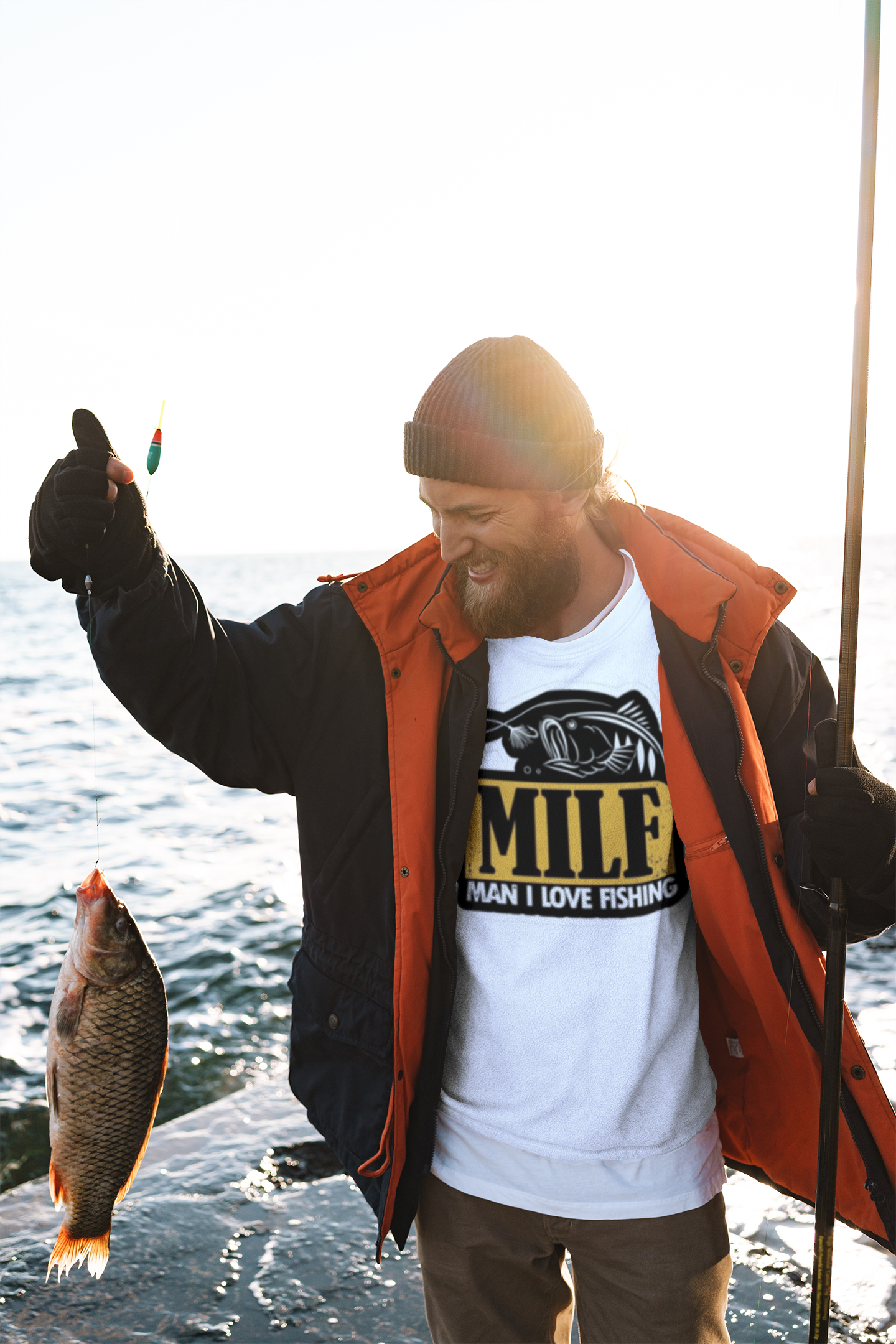 Fishing MILF Unisex Softstyle T-Shirt, Fishing Lover Gift, Fun Fishing Shirt, Dad Joke Tee, Outdoor Adventure Apparel