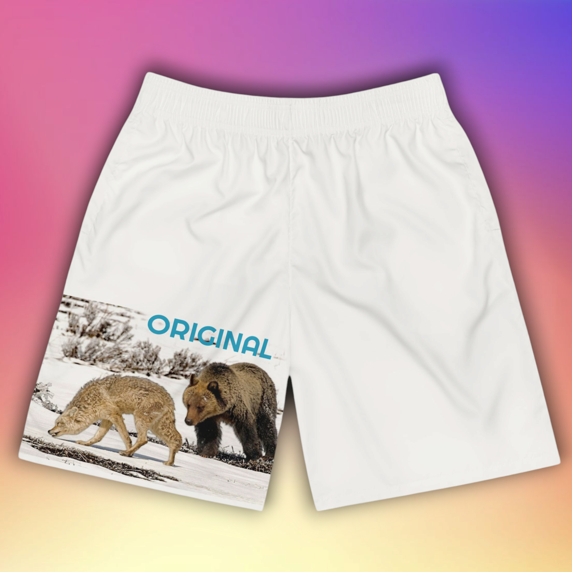 Men's Jogger Shorts - Original Wildlife Print Men's Jogger Shorts - Original Wildlife Print