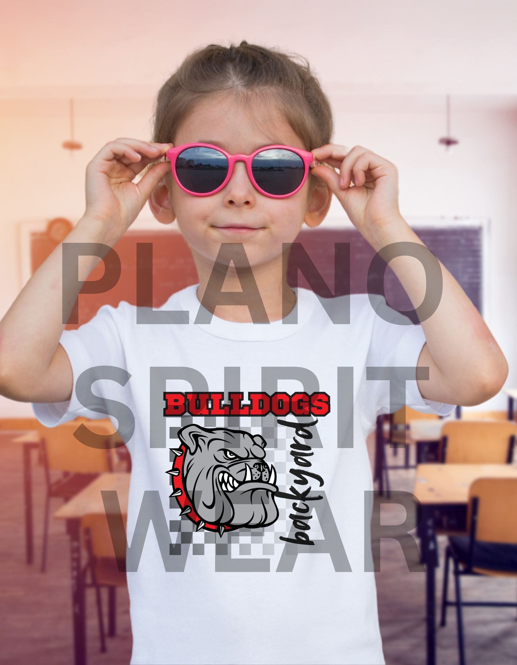 Bulldogs Backyard - Meadows Plano School Spirit Wear Kids Tee 