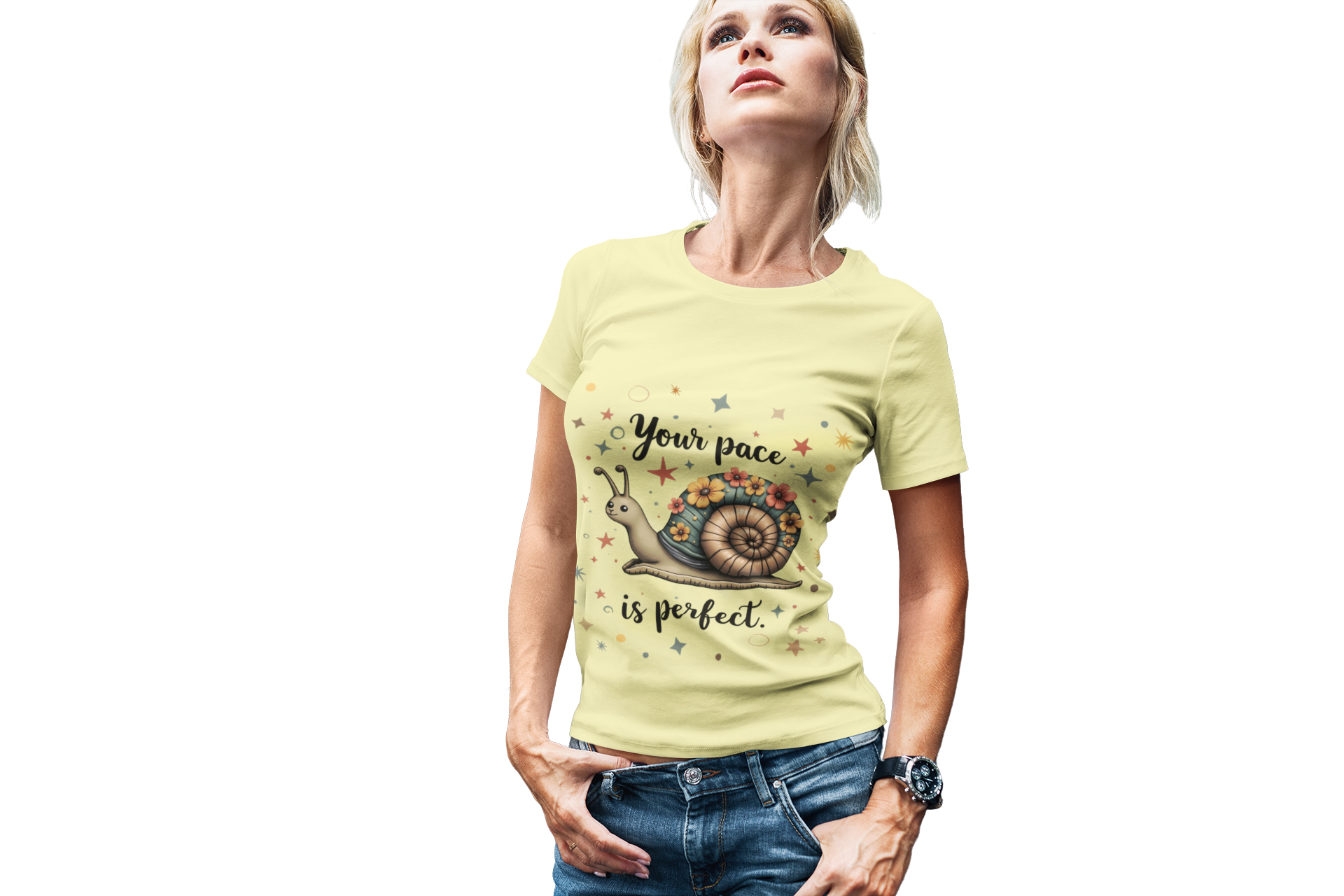 Snail-Themed Unisex T-Shirt – “Your Pace is Perfect” Motivational Tee – Nature-Inspired Relaxed Vibe Shirt – Slow Living Gift – Casual Comfort Fit product thumbnail image