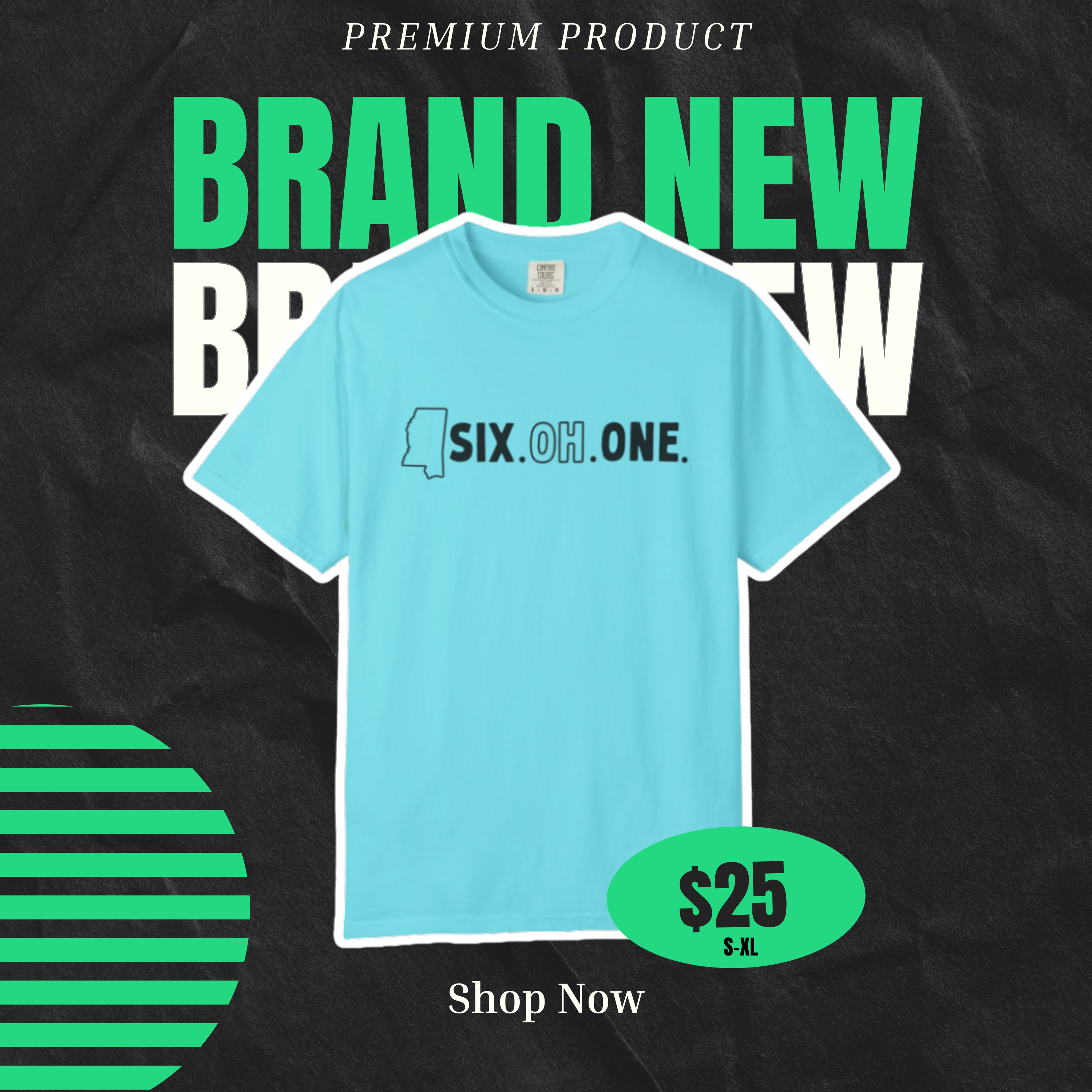 🔥 601 Area Code Mississippi T-Shirt – SIX.OH.ONE. Southern Pride Tee | Meridian Jackson Hattiesburg Shirt | Unisex State Apparel