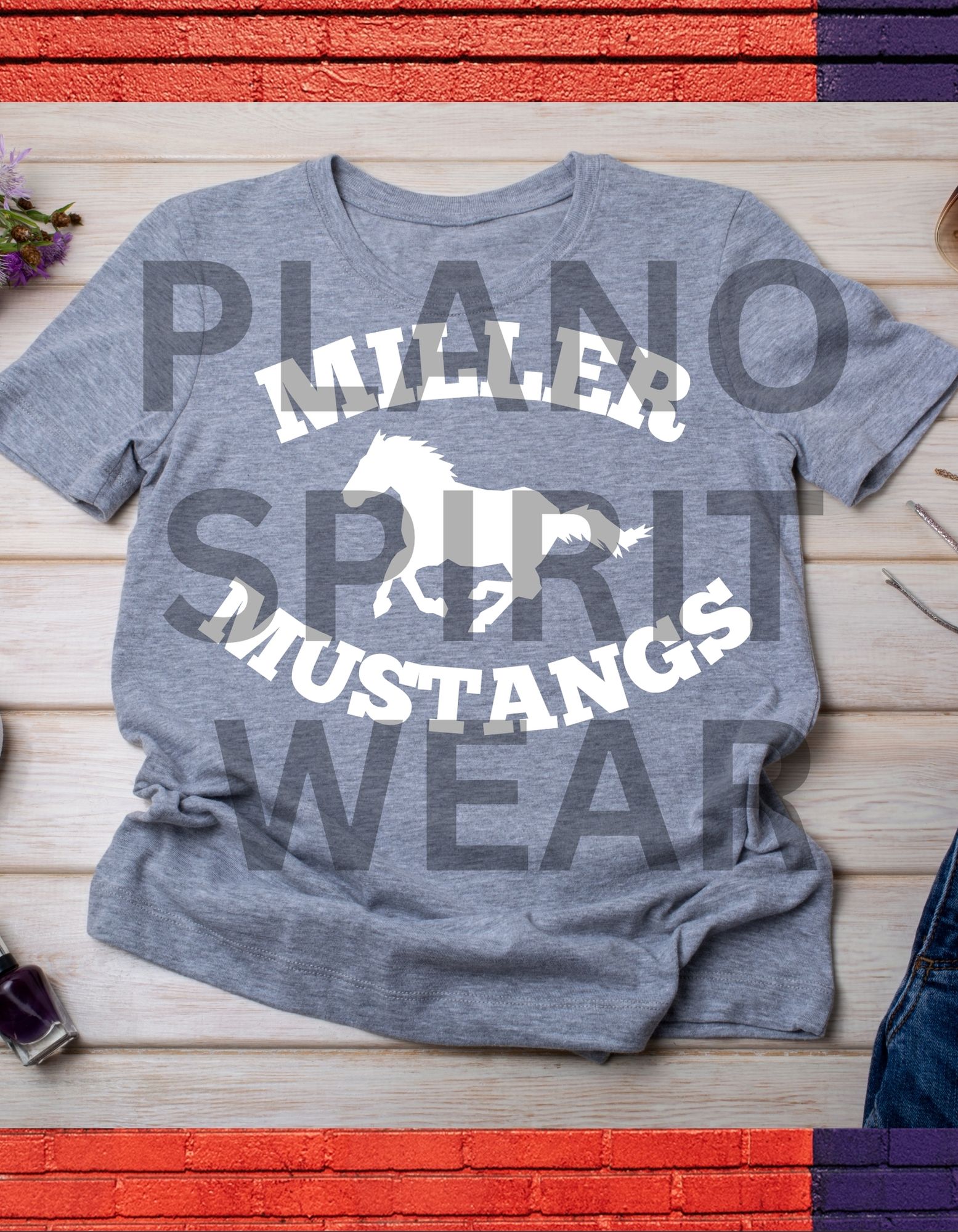 Miller Mustangs Texas School Shirt Kids Tee 