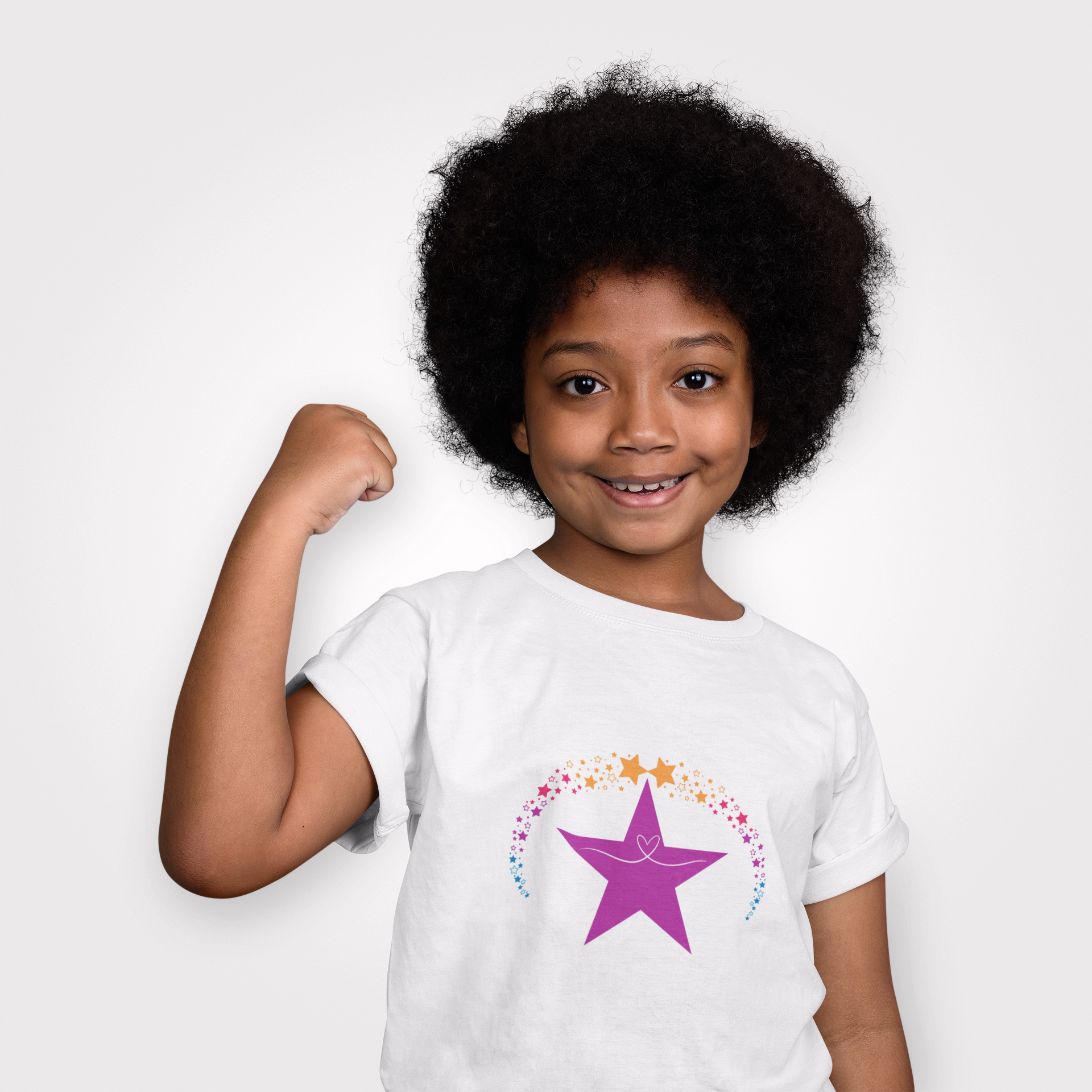 Sparkly Star Youth Short Sleeve Tee, Kids Birthday Gift, Summer Wear, Dance Party Shirt, Cute Graphic Tee