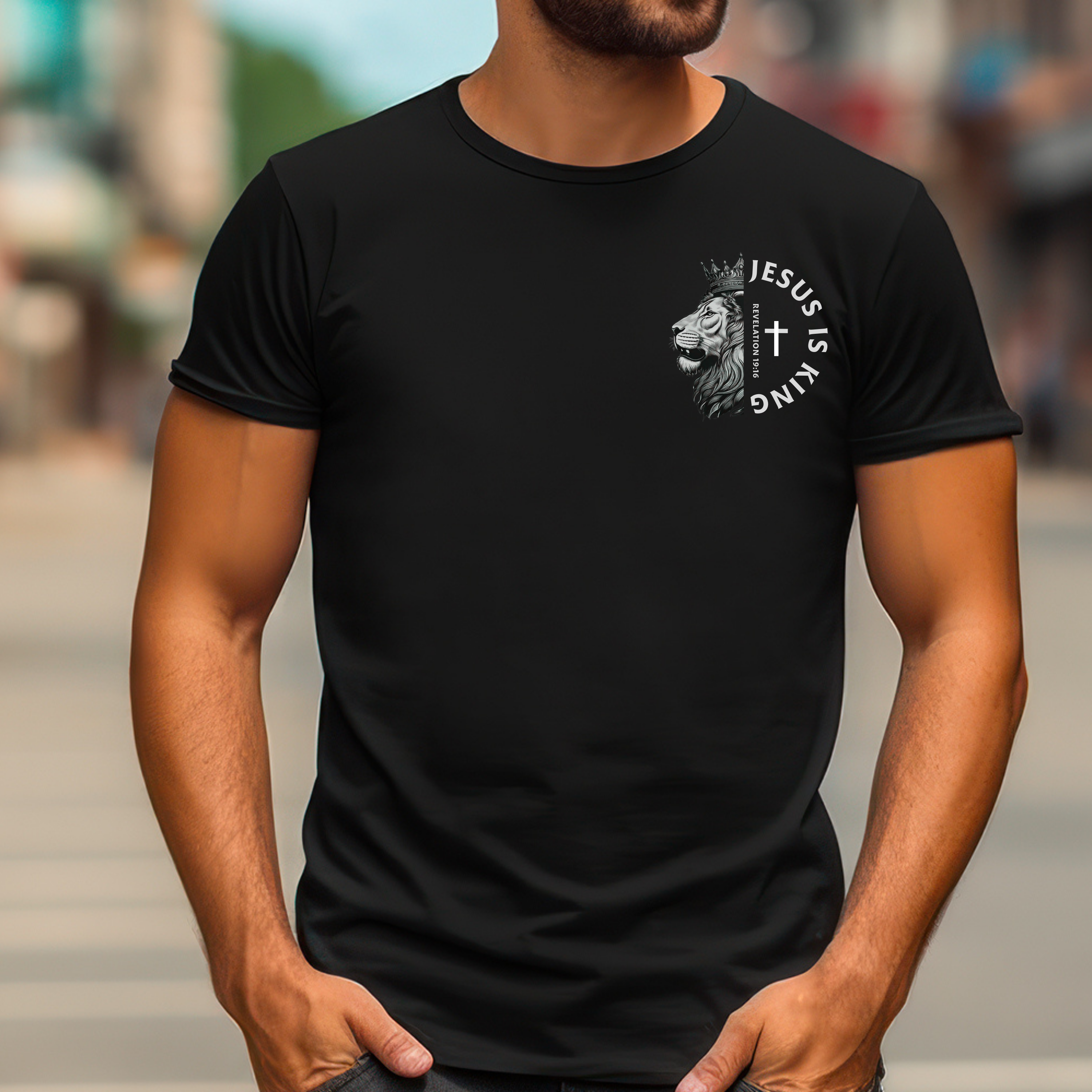 Jesus Is King T-Shirt | Christian Apparel | Unashamed Faith | Names Of God product thumbnail image Jesus Is King T-Shirt | Christian Apparel | Unashamed Faith | Names Of God product thumbnail image