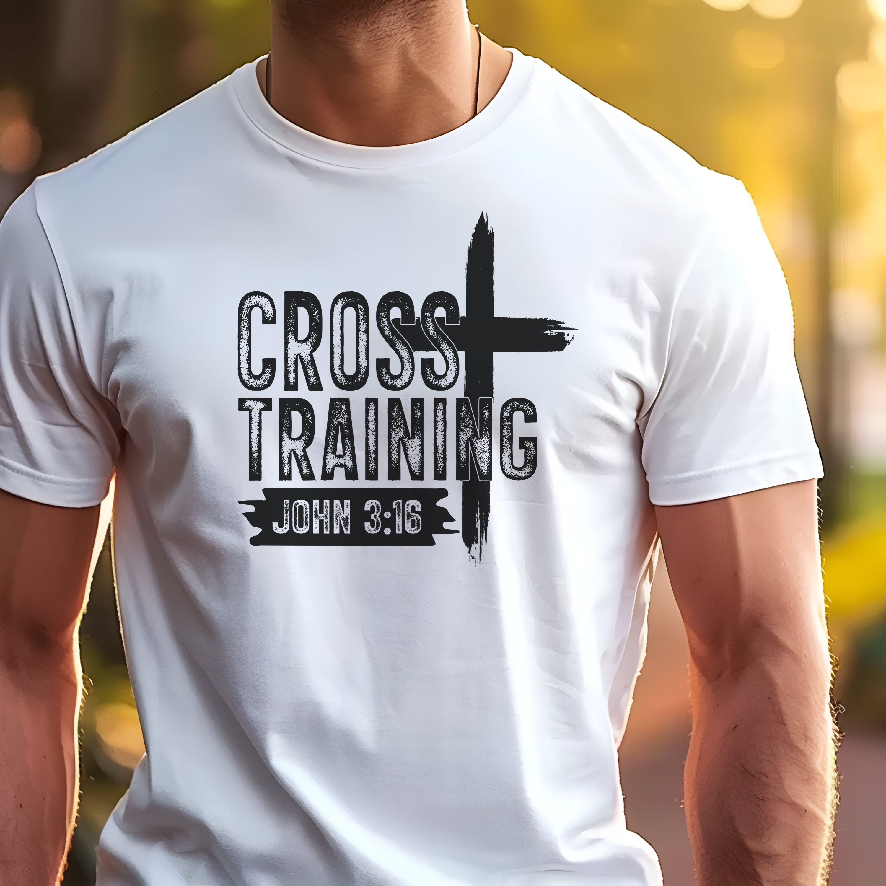 Cross Training T-Shirt | Christian Apparel | Unashamed Faith | Christian Fitness product thumbnail image Cross Training T-Shirt | Christian Apparel | Unashamed Faith | Christian Fitness product thumbnail image