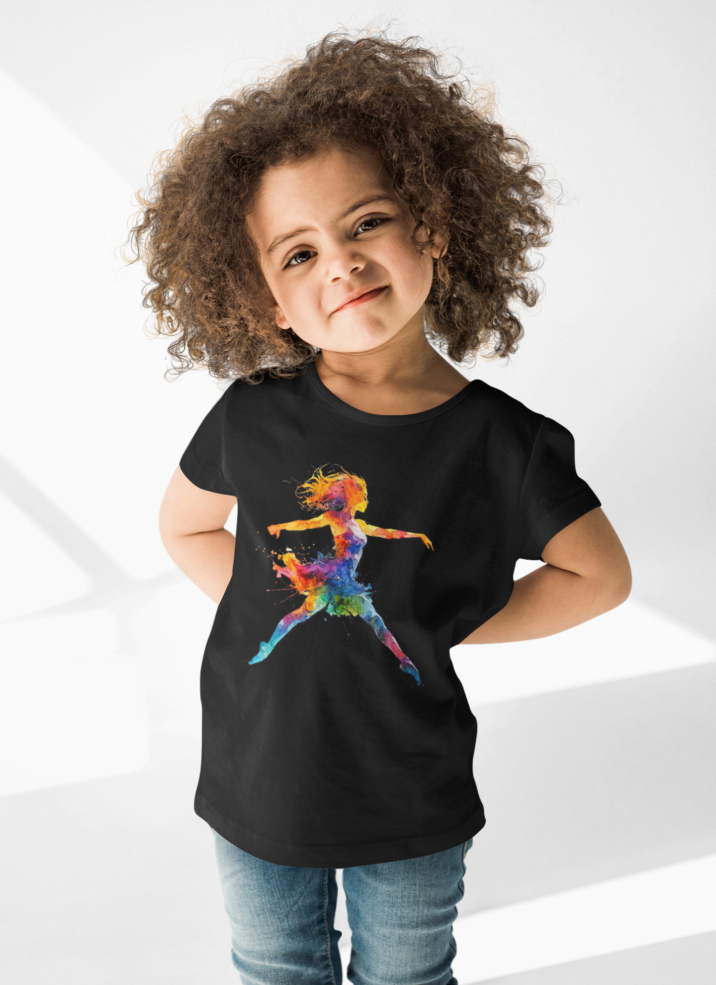 Colorful Dance Toddler Tee, Kids Short Sleeve Shirt, Birthday Gift, Playtime Top, Artsy Child Clothing