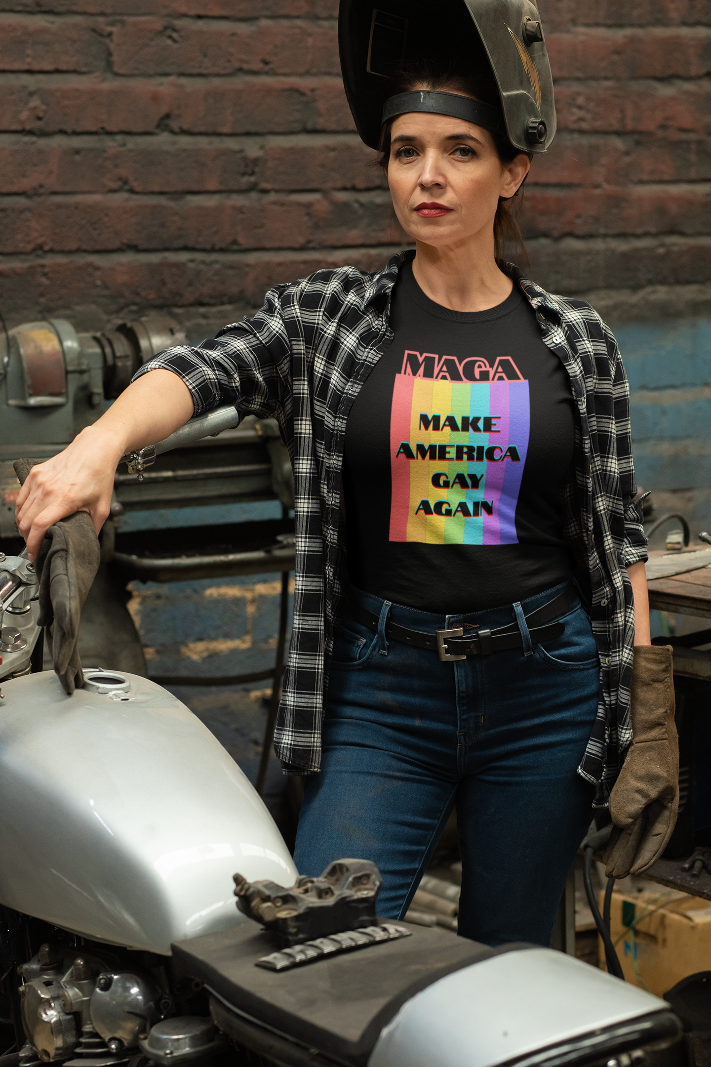 Make America Gay Again Tee, LGBTQ+ Statement Shirt, Bold Gay Rights Top