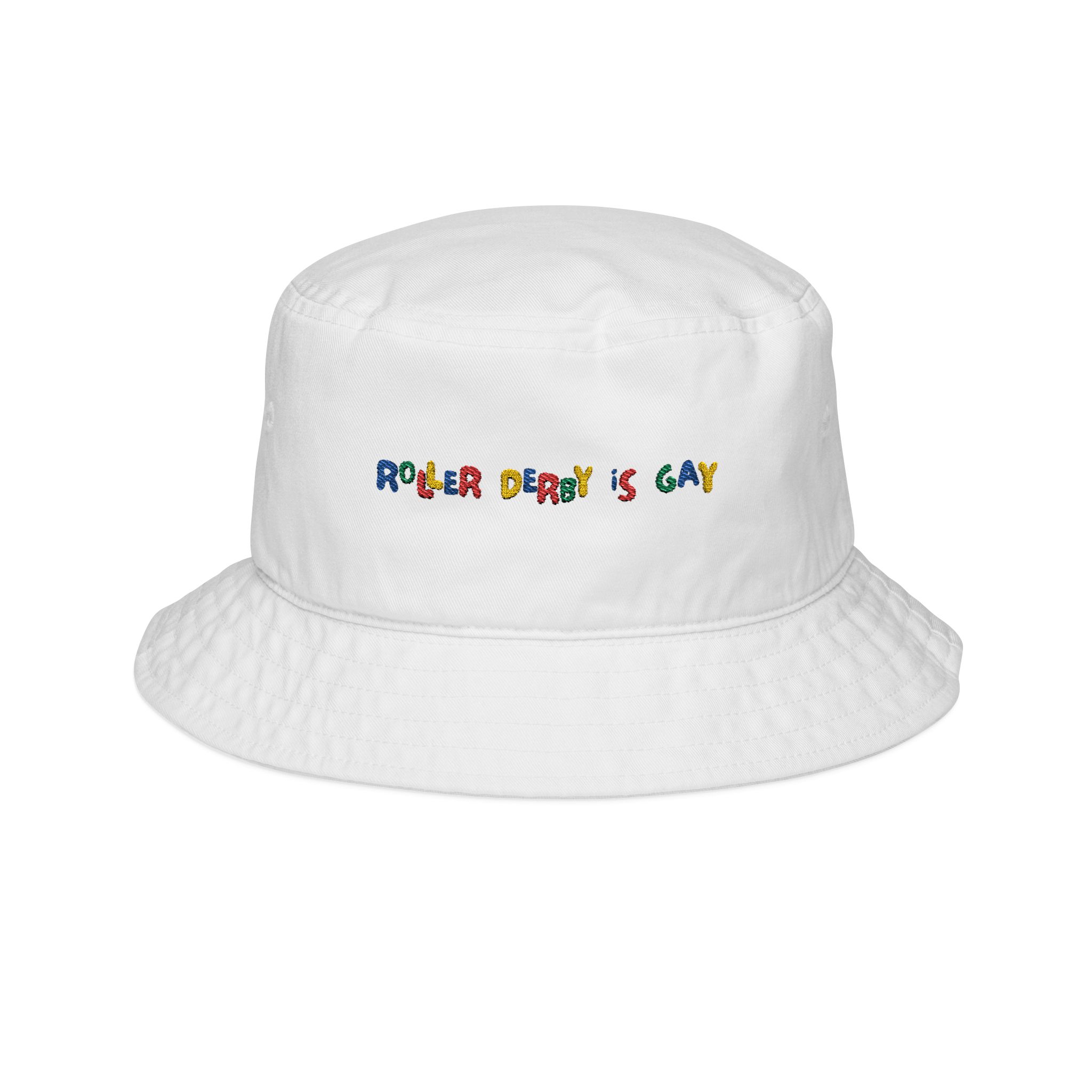 Roller Derby is Gay Bucket Hat - Embroidered product thumbnail image Roller Derby is Gay Bucket Hat - Embroidered product thumbnail image
