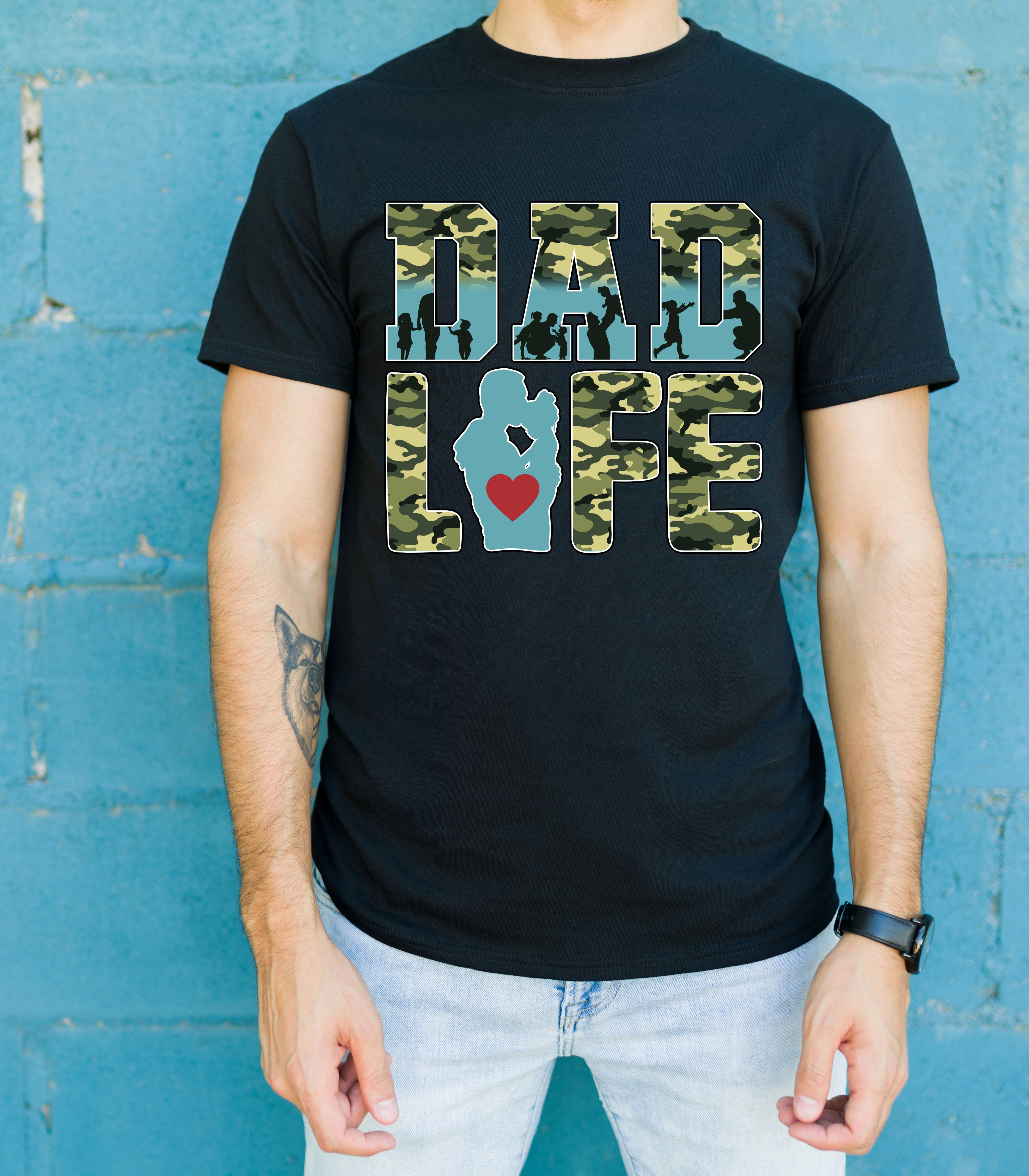 Dad Life Camo Graphic Unisex T-Shirt