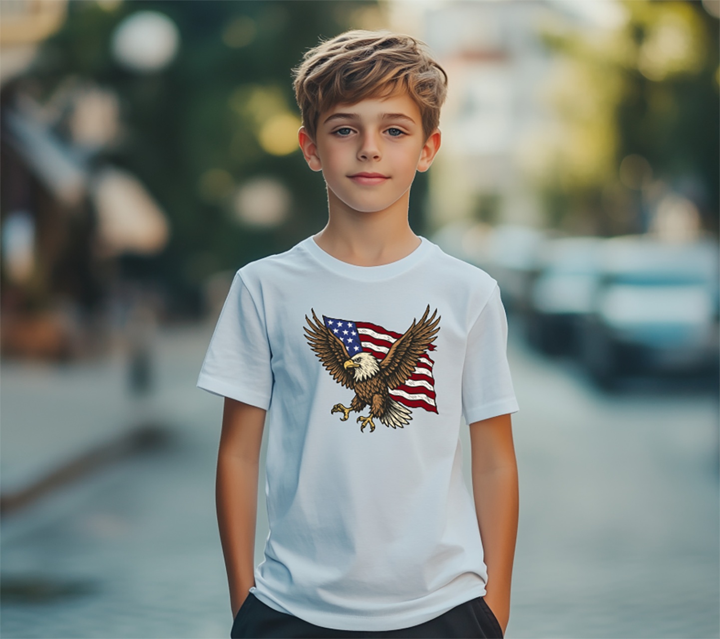 Kids "USA Eagle" Tee, American, Independence Day, Fourth Of July product thumbnail image Kids "USA Eagle" Tee, American, Independence Day, Fourth Of July product thumbnail image