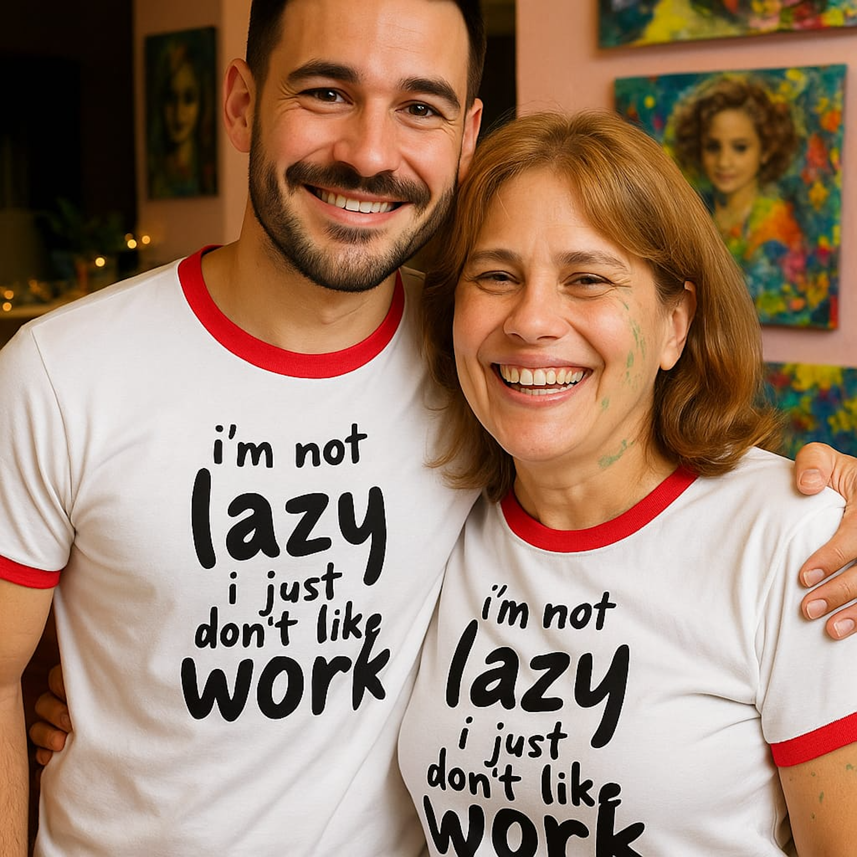 I'm Not Lazy Men's Ringer Tee - Casual Humor Shirt product thumbnail image I'm Not Lazy Men's Ringer Tee - Casual Humor Shirt product thumbnail image