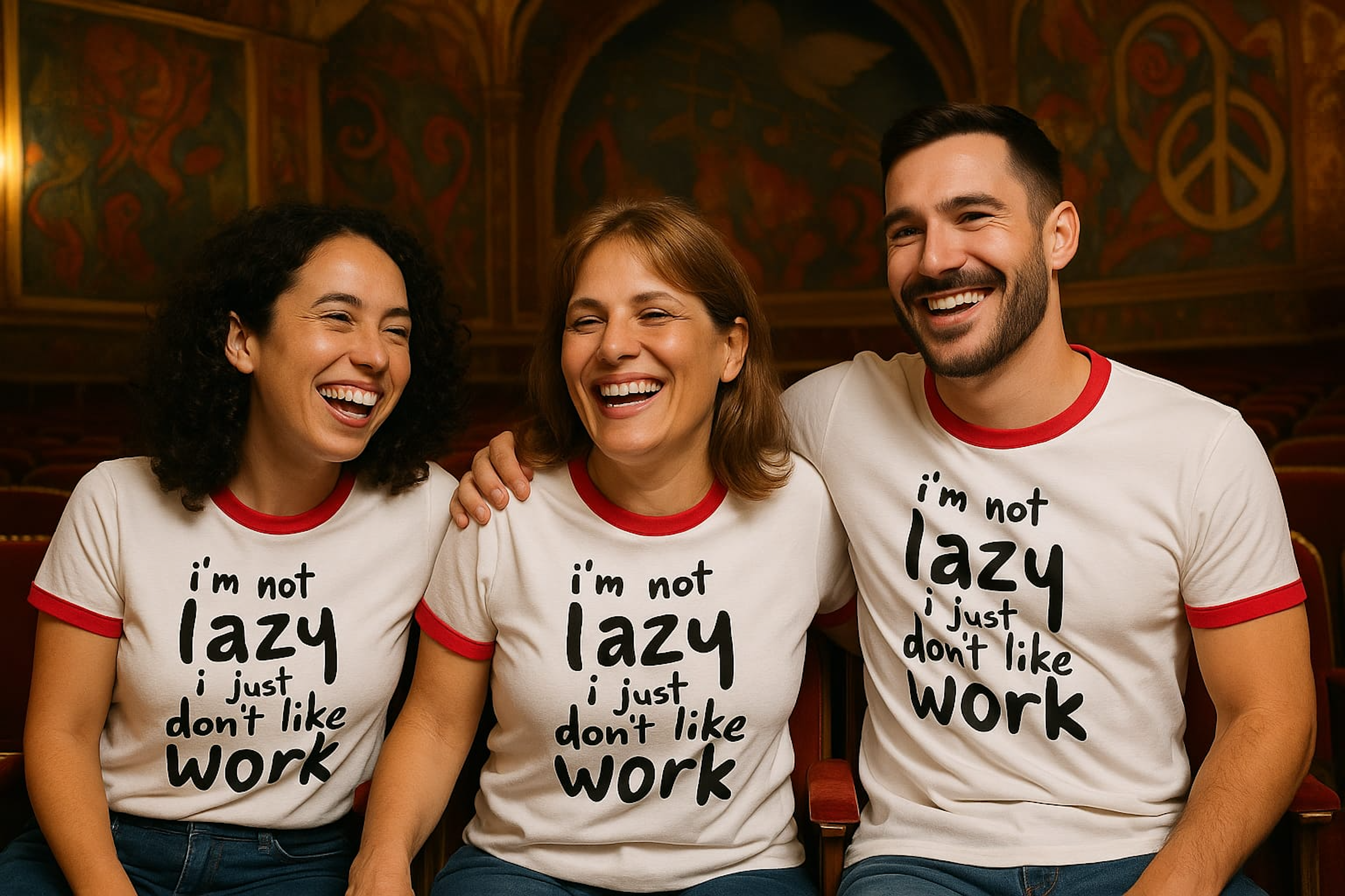 I'm Not Lazy Men's Ringer Tee - Casual Humor Shirt 