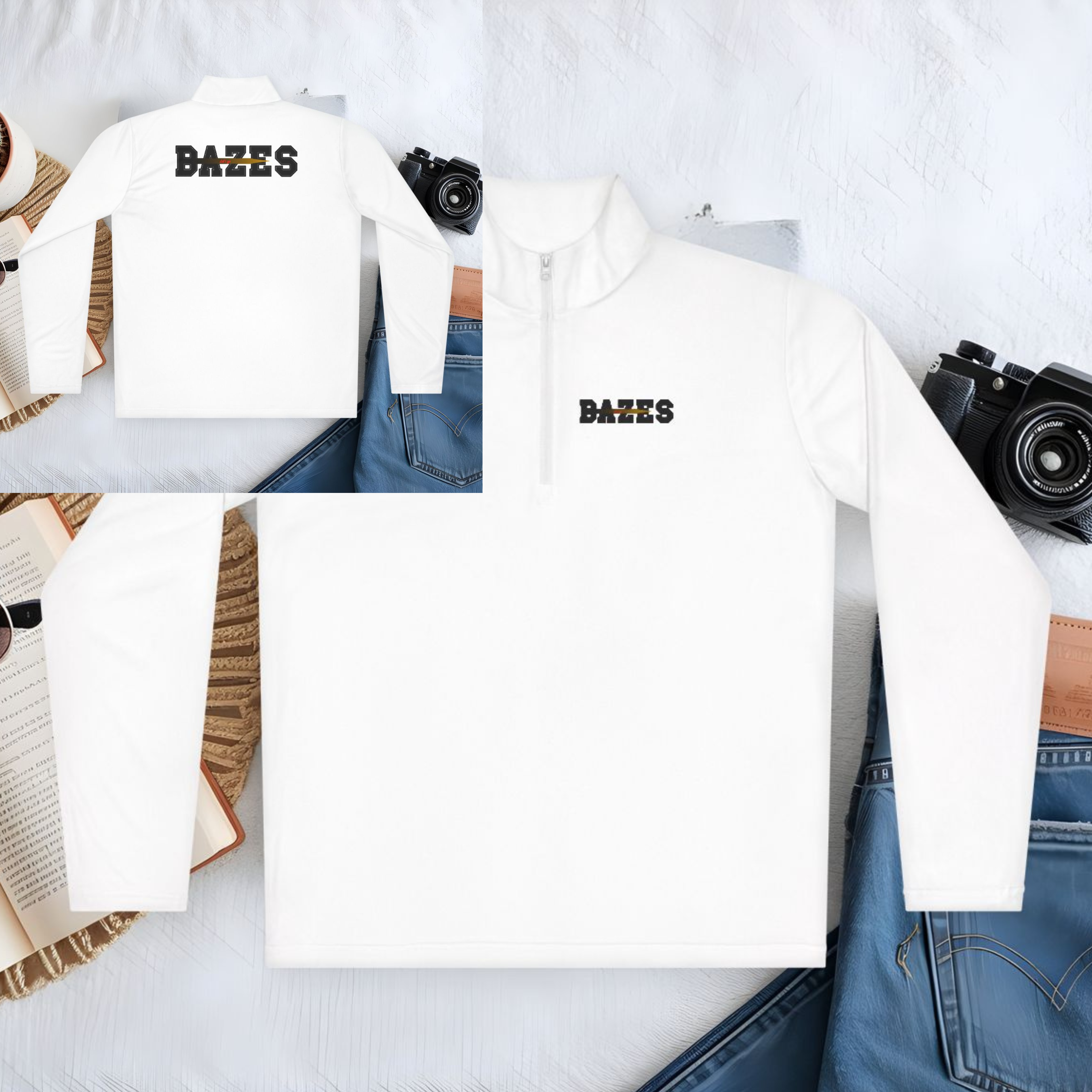 BAZES Stylish Unisex Quarter-Zip Pullover for Every Occasion, Casual Wear, Gift for Her, Gift for Him, Outdoor Activities, Trendy Layering product thumbnail image