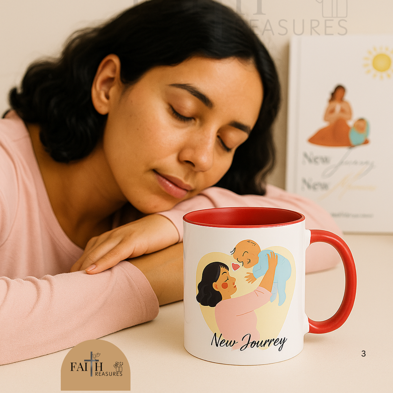 FT Accent Mug for New Moms – Glossy coloured Interior – “New Journey” or “Morning Mercies” Design – Encouraging Gift for Her, Inspirational Gift, Coffee Lover's Mug, Home Office Decor, Unique Kitchenware product thumbnail image FT Accent Mug for New Moms – Glossy coloured Interior – “New Journey” or “Morning Mercies” Design – Encouraging Gift for Her, Inspirational Gift, Coffee Lover's Mug, Home Office Decor, Unique Kitchenware product thumbnail image