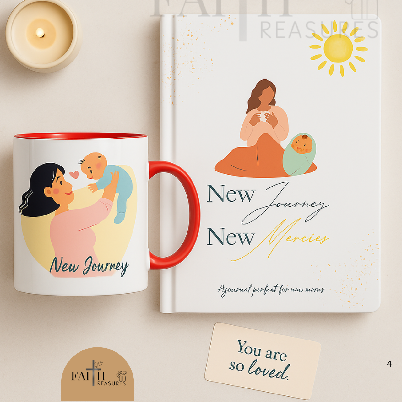 FT Accent Mug for New Moms – Glossy coloured Interior – “New Journey” or “Morning Mercies” Design – Encouraging Gift for Her, Inspirational Gift, Coffee Lover's Mug, Home Office Decor, Unique Kitchenware product thumbnail image FT Accent Mug for New Moms – Glossy coloured Interior – “New Journey” or “Morning Mercies” Design – Encouraging Gift for Her, Inspirational Gift, Coffee Lover's Mug, Home Office Decor, Unique Kitchenware product thumbnail image