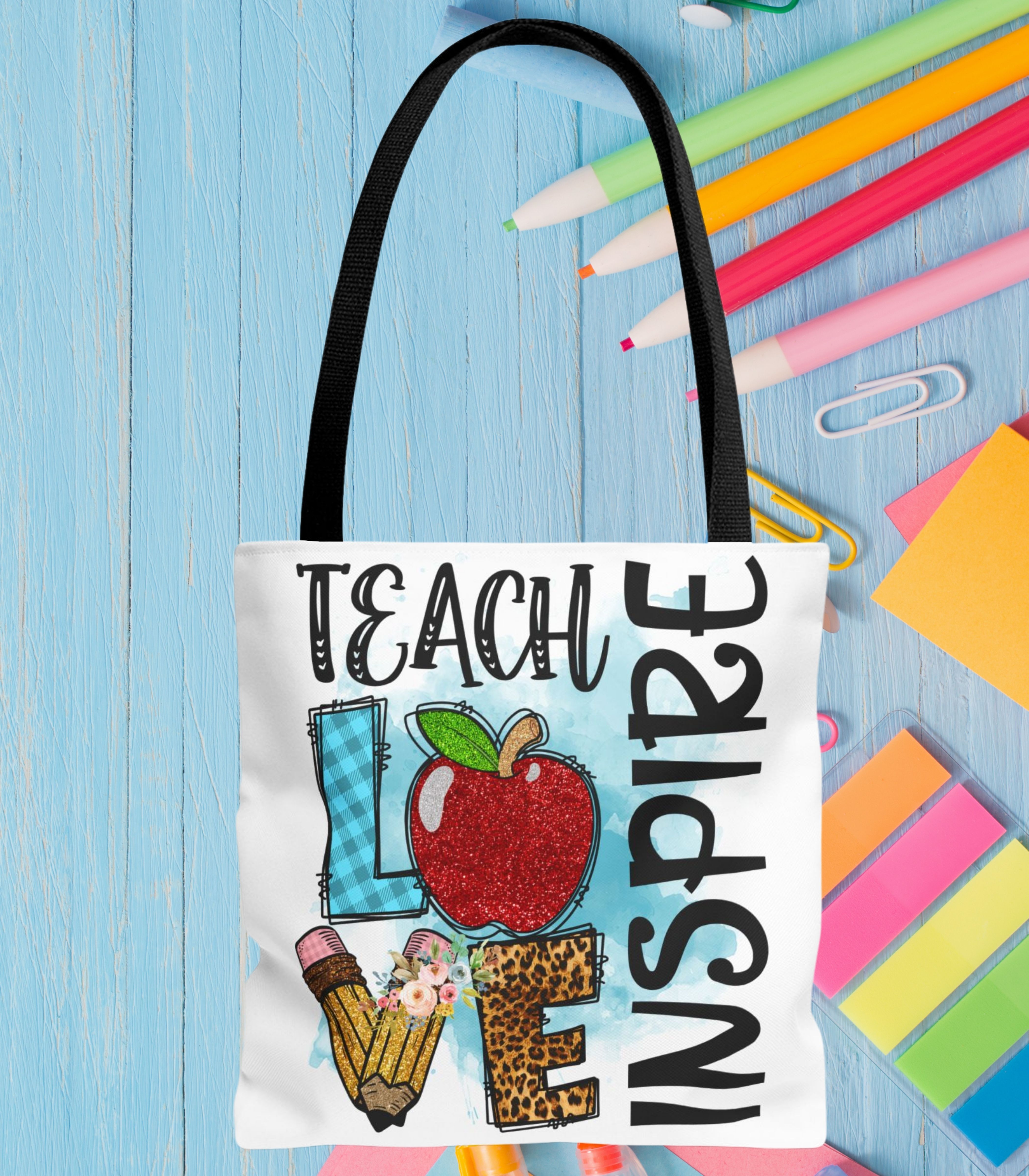 Inspire Love Teacher Tote Bag - Perfect Gift for Educators Inspire Love Teacher Tote Bag - Perfect Gift for Educators
