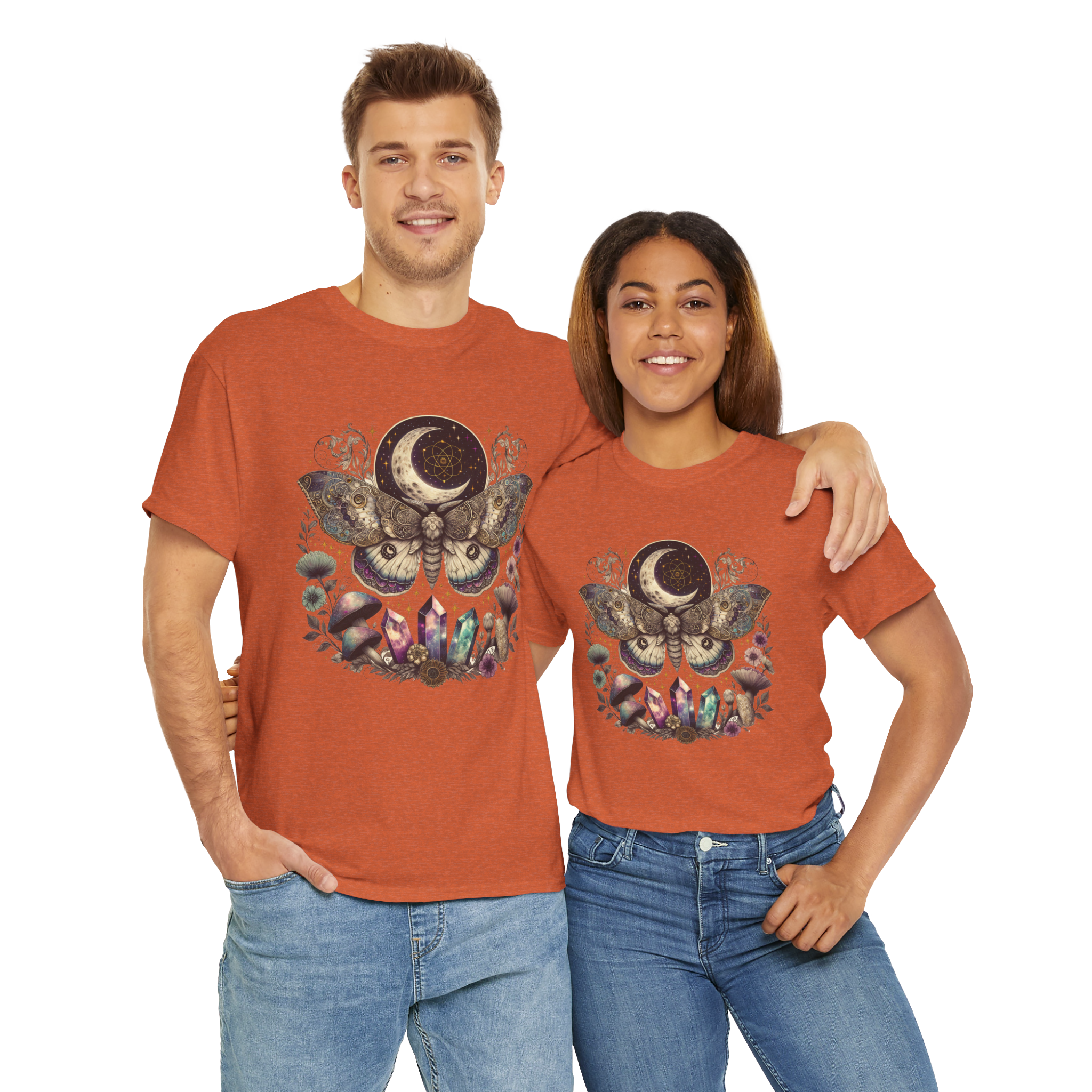 Celestial Moth Tee - Boho Aesthetic Unisex Heavy Cotton Shirt for Mystics, Gift for Nature Lovers, Astrology Enthusiasts, Occasional [...]