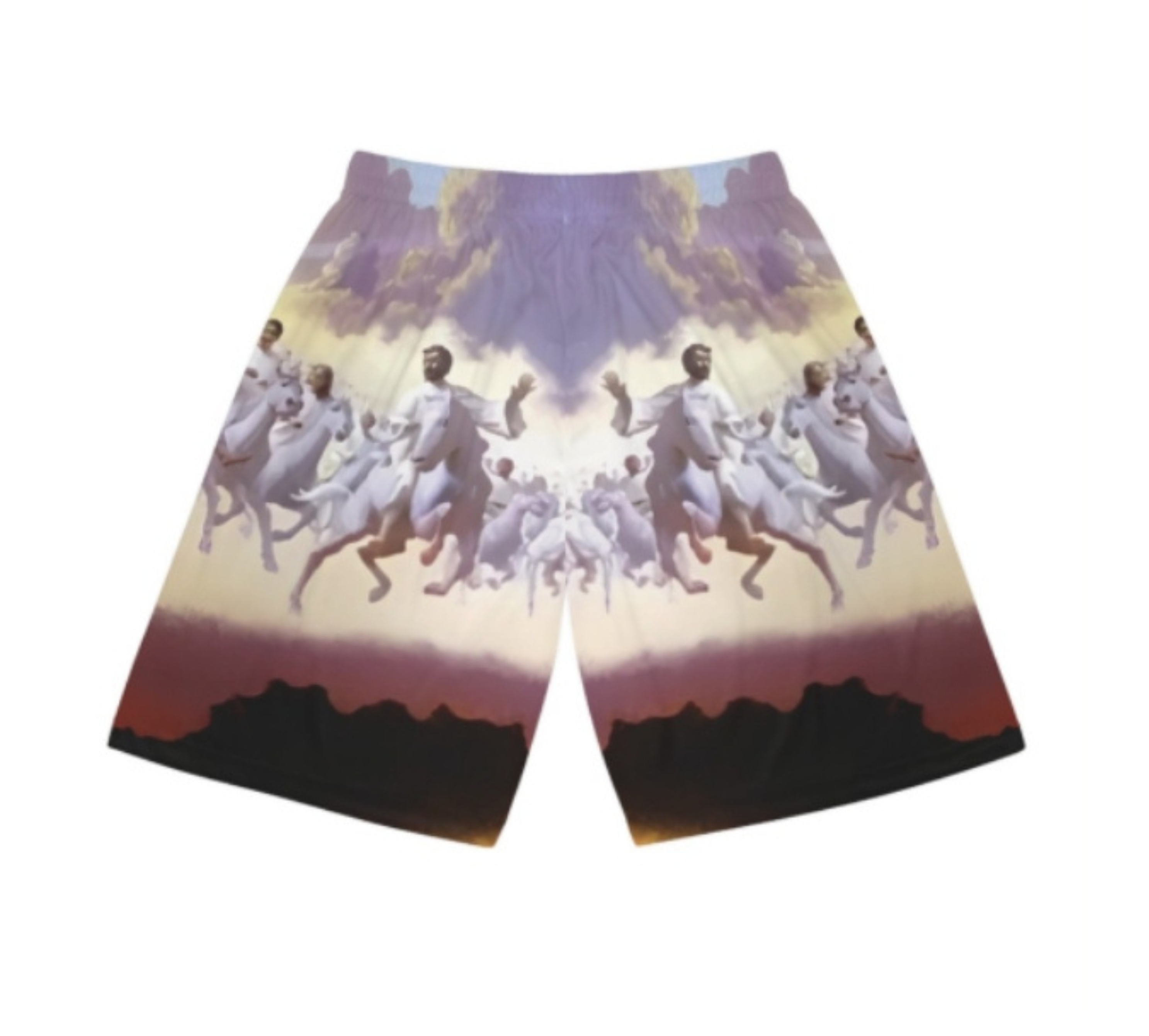 New Heaven New Earth Mens Basketball Shorts (AOP) For Believers Of The Way product thumbnail image New Heaven New Earth Mens Basketball Shorts (AOP) For Believers Of The Way product thumbnail image