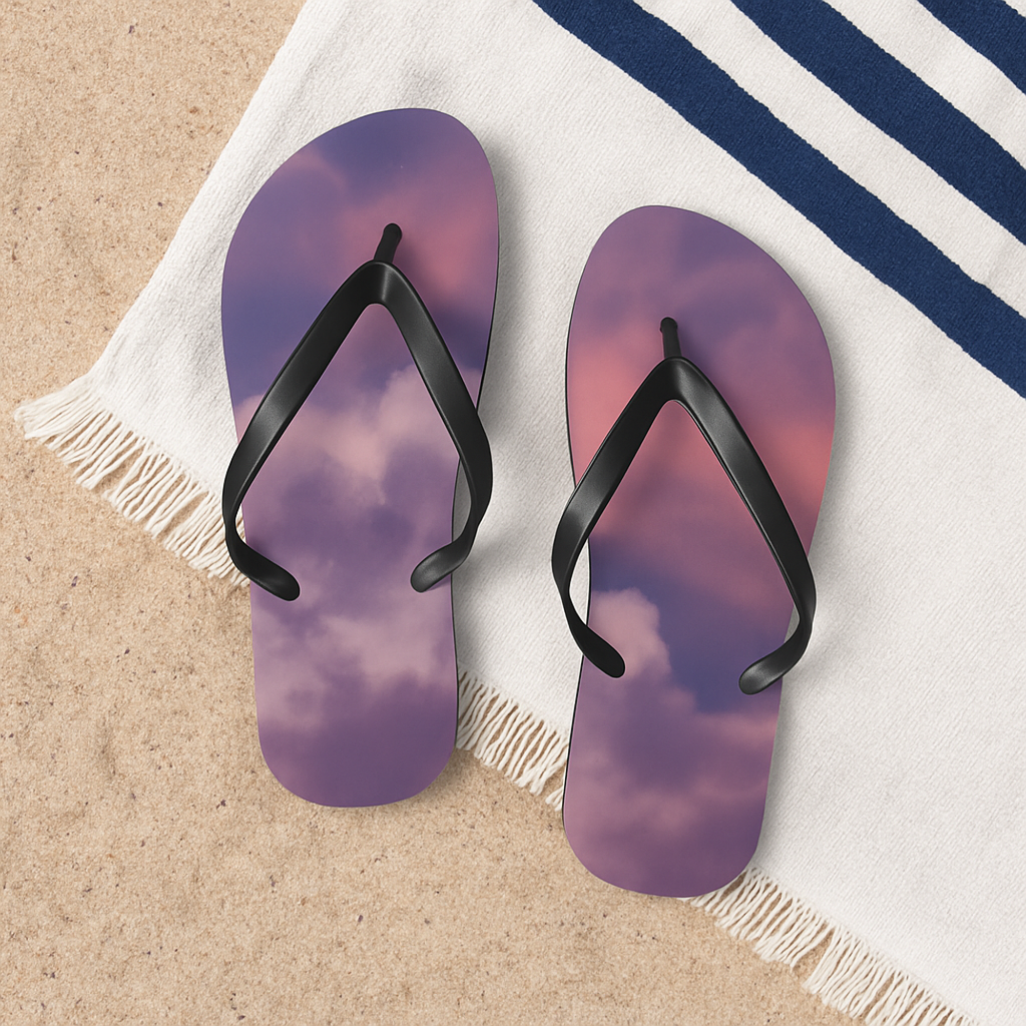 Sunrise Cloudscape Flip Flops Vibrant Sky Photography Sandals Scenic Summer Footwear for Beach Poolside or Travel Gifts product thumbnail image Sunrise Cloudscape Flip Flops Vibrant Sky Photography Sandals Scenic Summer Footwear for Beach Poolside or Travel Gifts product thumbnail image