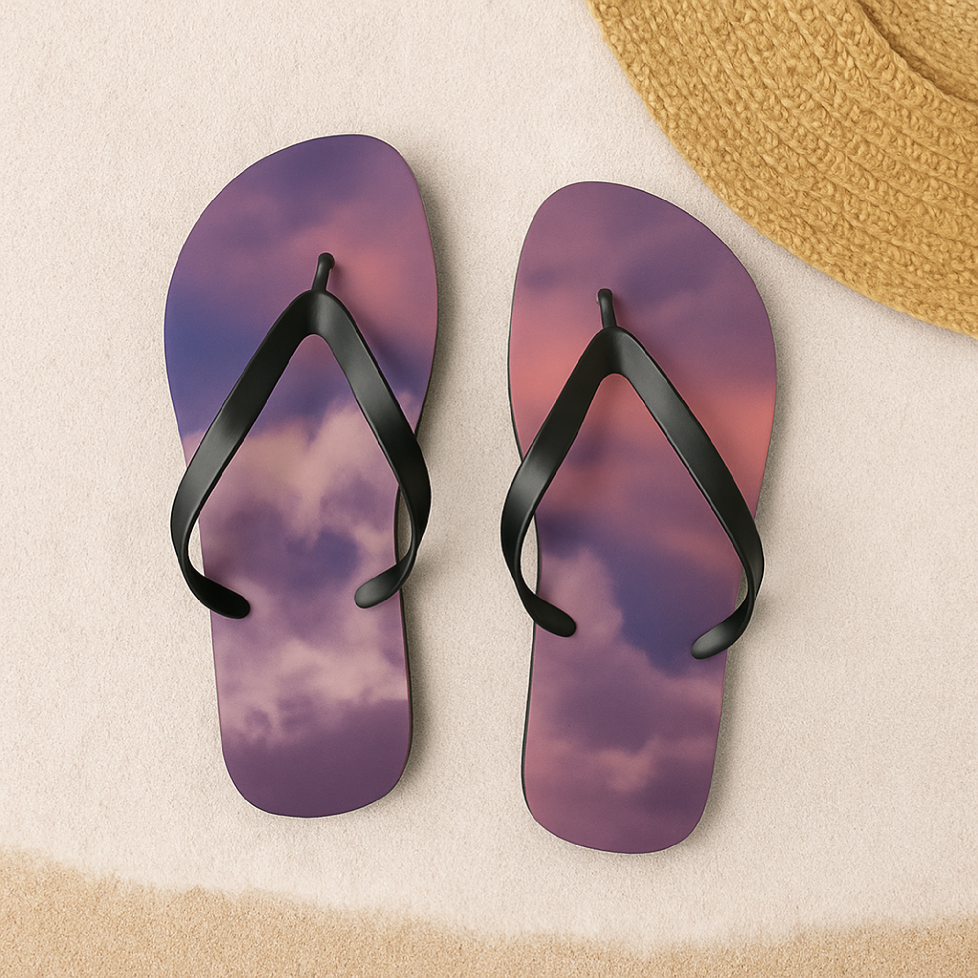 Sunrise Cloudscape Flip Flops Vibrant Sky Photography Sandals Scenic Summer Footwear for Beach Poolside or Travel Gifts product thumbnail image Sunrise Cloudscape Flip Flops Vibrant Sky Photography Sandals Scenic Summer Footwear for Beach Poolside or Travel Gifts product thumbnail image