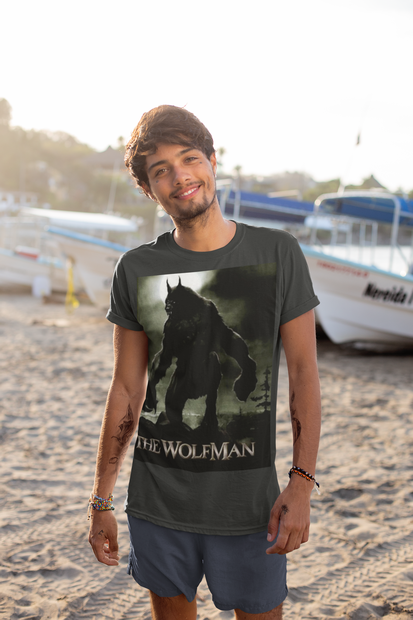 Wolfman Graphic Unisex T-Shirt - Vintage Horror Tee &amp; Spooky Halloween Apparel for Monster Lovers product thumbnail image