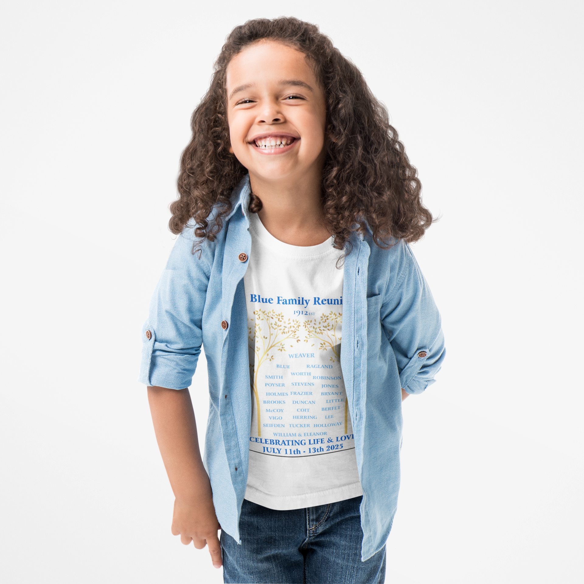 Family Reunion Kids Tee, Personalized Reunion T-Shirt, Summer Celebration Shirt, Kids Softstyle Tee for Events, Family Gathering Apparel product thumbnail image