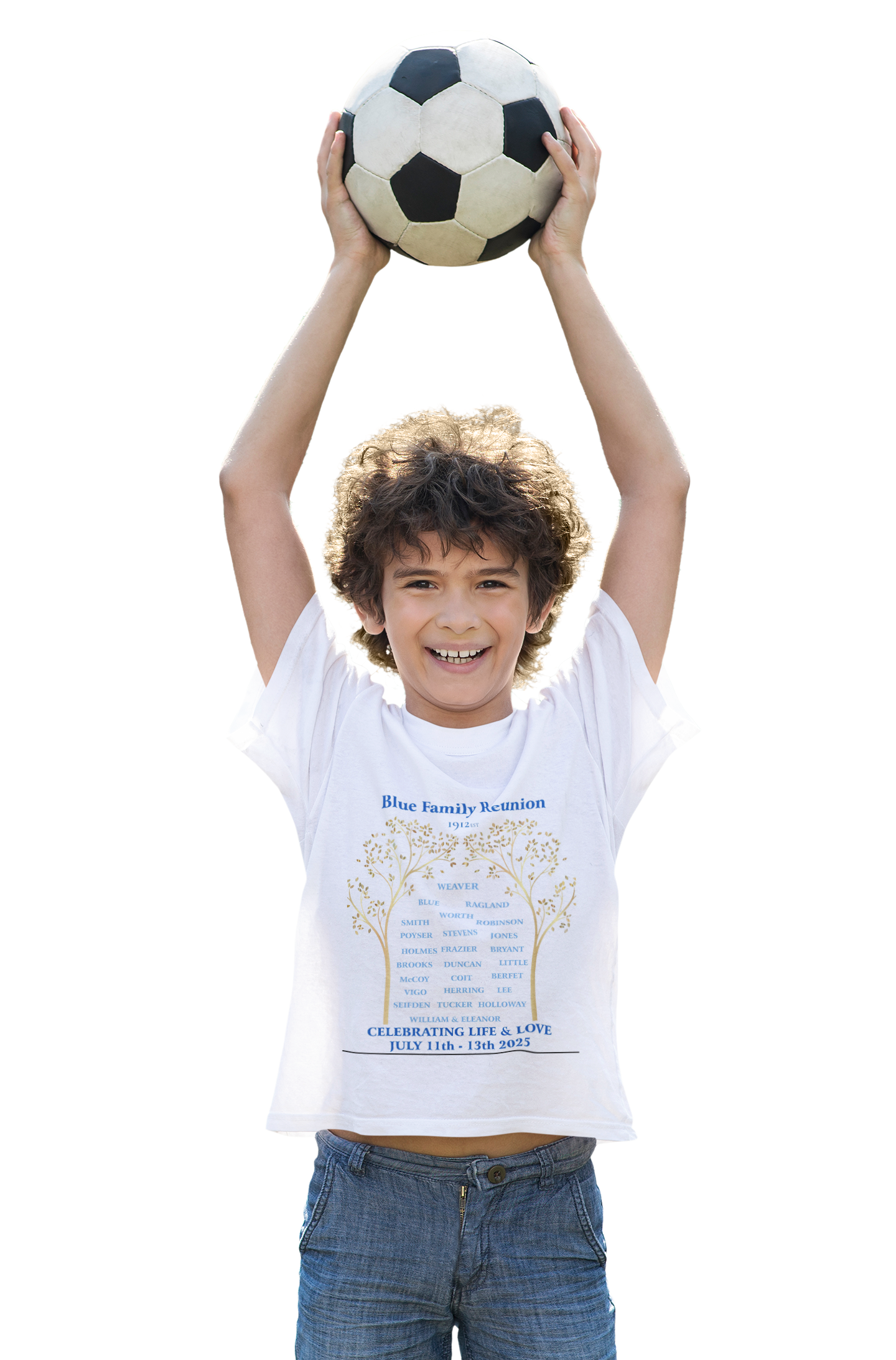 Family Reunion Kids Tee, Personalized Reunion T-Shirt, Summer Celebration Shirt, Kids Softstyle Tee for Events, Family Gathering Apparel product thumbnail image