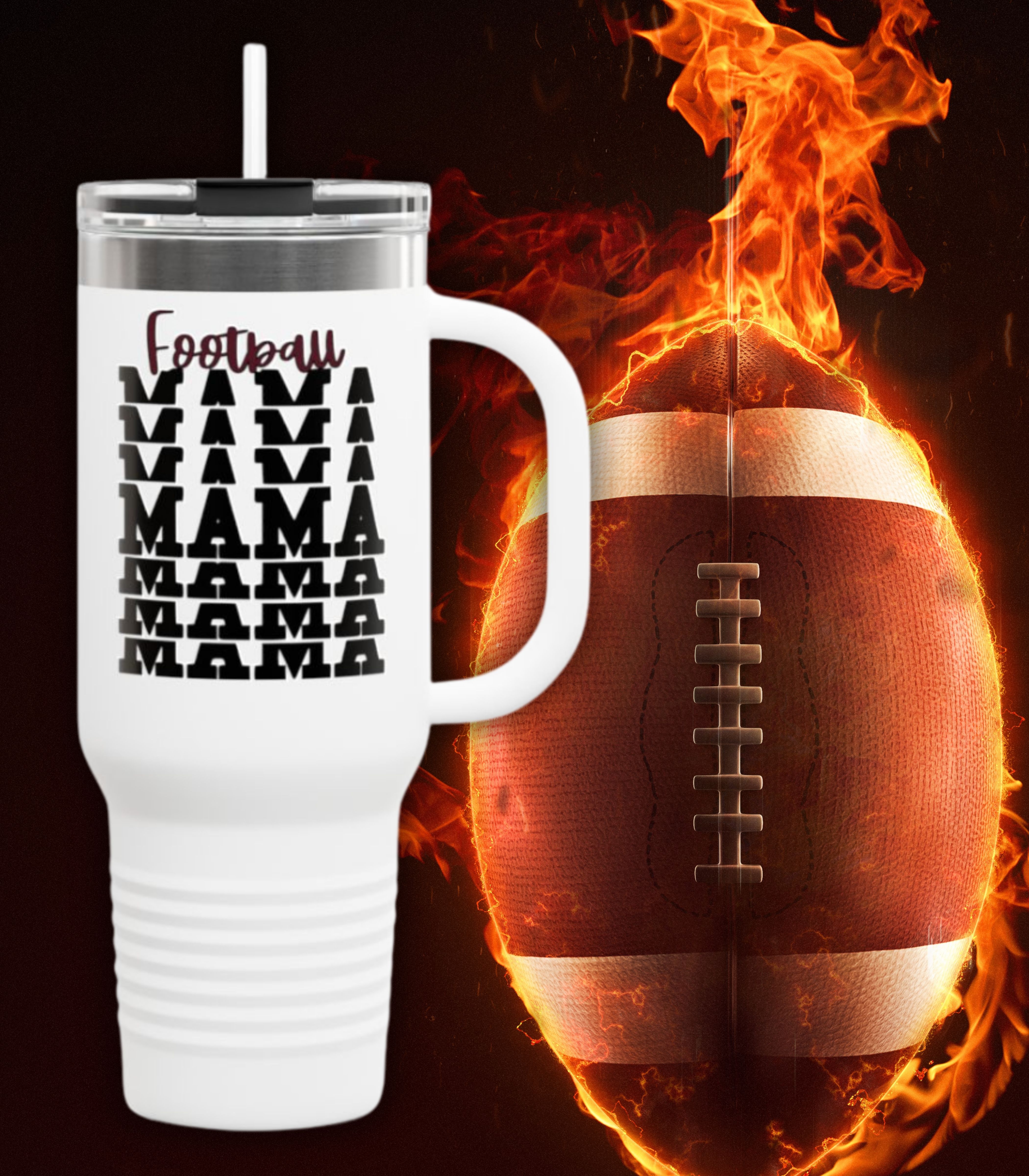 Football Mama Insulated Travel Mug - 40oz product thumbnail image
