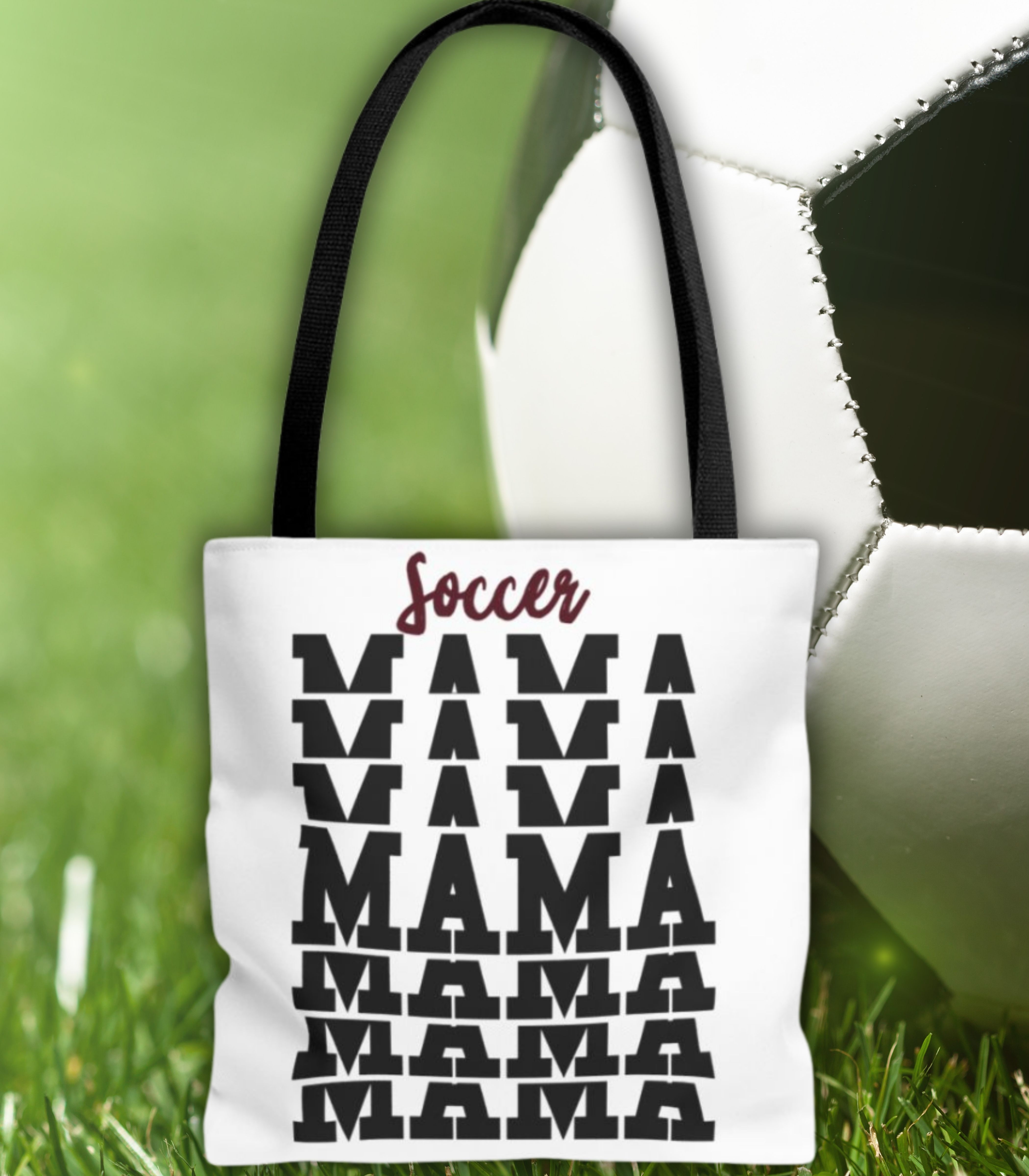 Soccer Mama Tote Bag - Stylish &amp; Functional Bag for Soccer Enthusiasts product thumbnail image