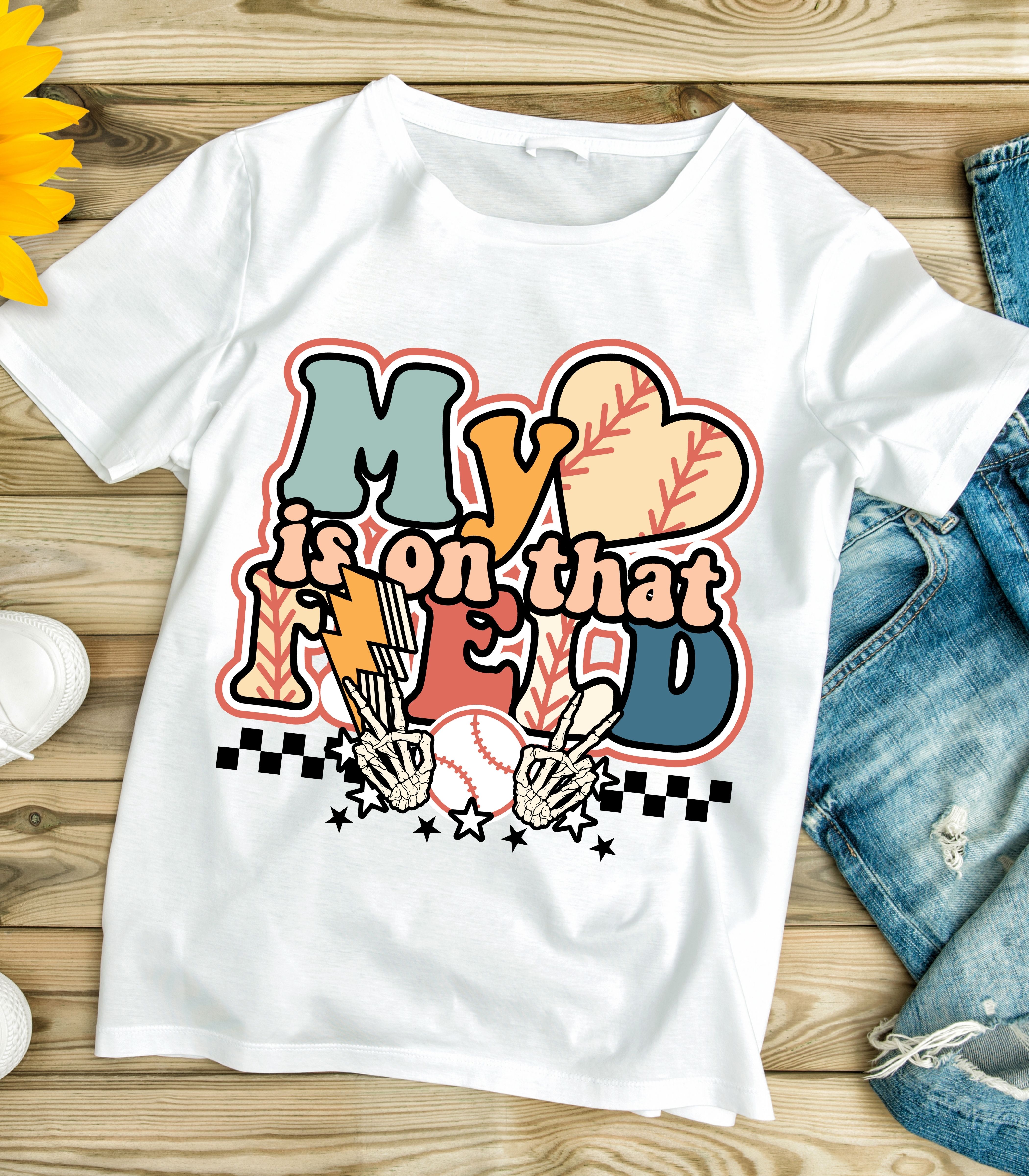 My Heart Is On That Field Unisex Short Sleeve Tee - Perfect for Sport Lovers