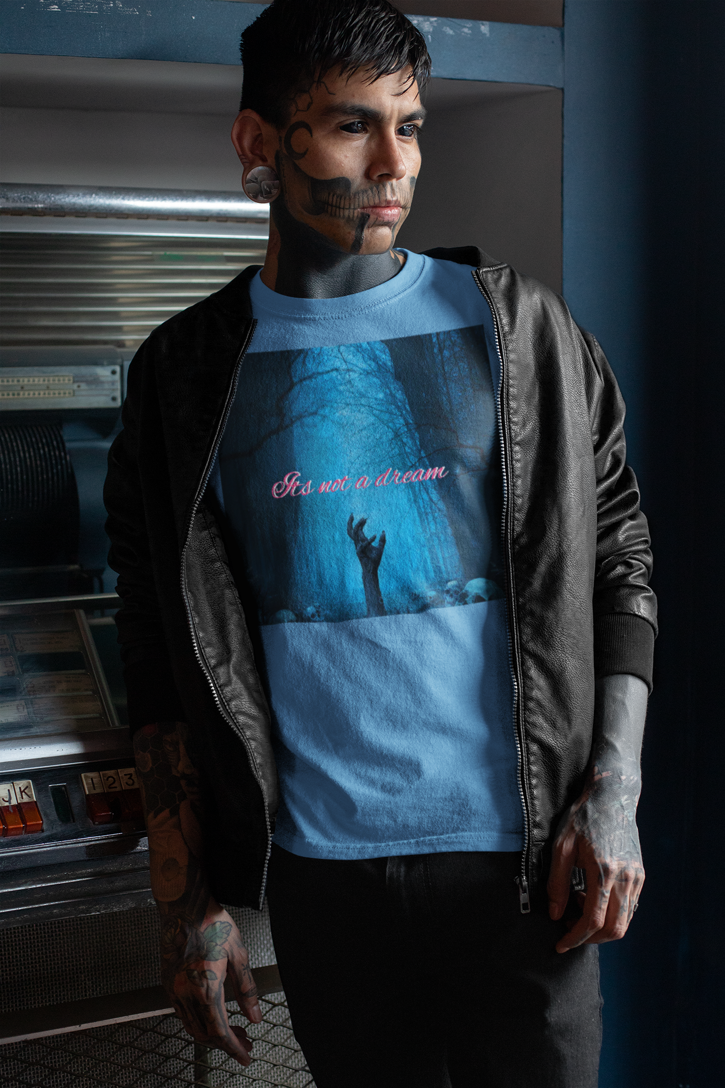 Spooky Forest Graphic Tee - It's Not a Dream, Goth Shirt, Unisex Halloween Apparel, Edgy Fashion, Unique Gift Idea product thumbnail image