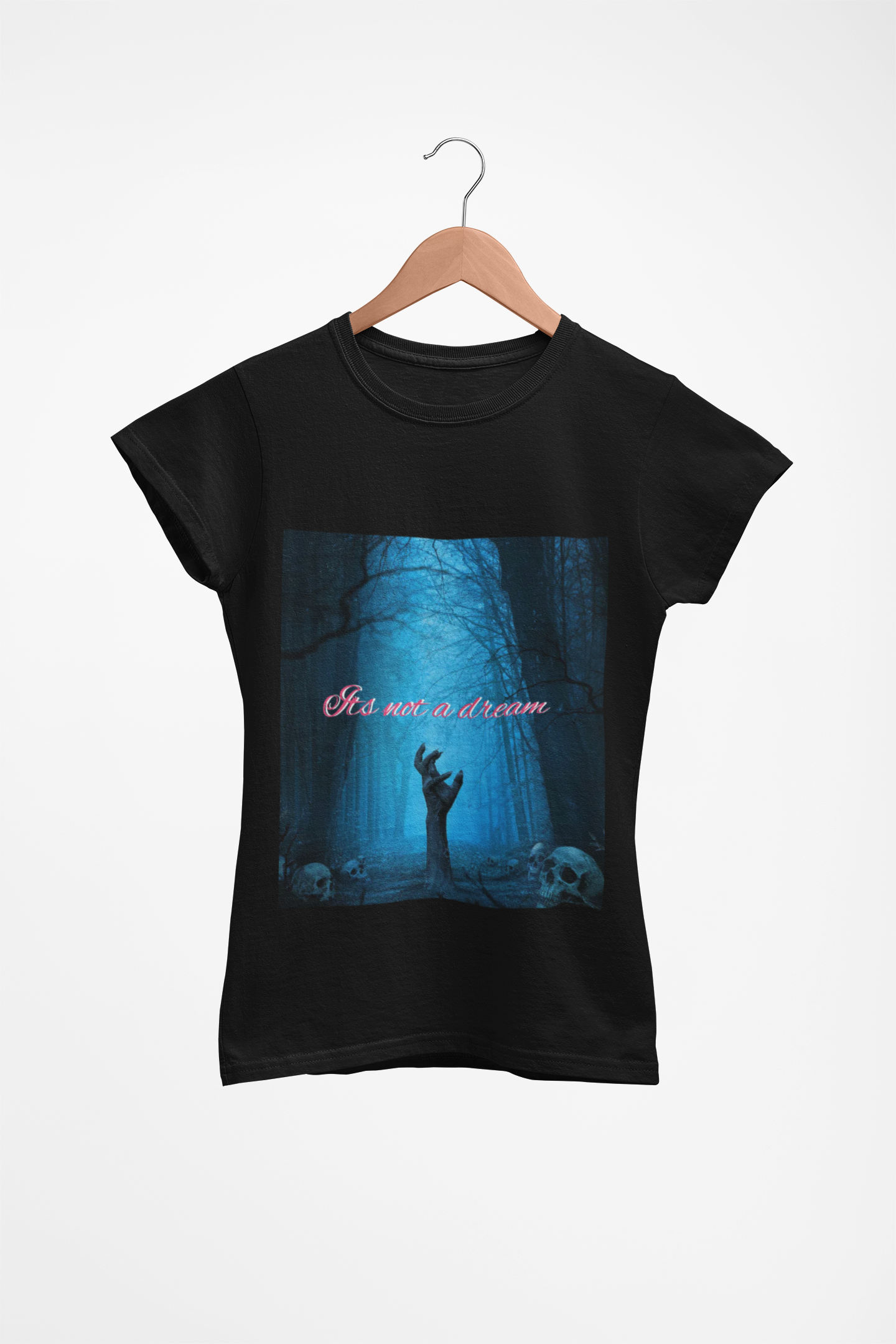 Spooky Forest Graphic Tee - It's Not a Dream, Goth Shirt, Unisex Halloween Apparel, Edgy Fashion, Unique Gift Idea product thumbnail image