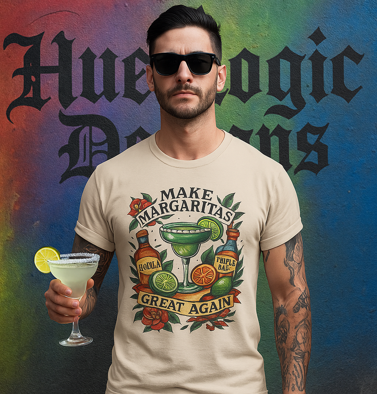 Make Margaritas Great Again T-Shirt | Funny Tequila Summer Drinking Shirt