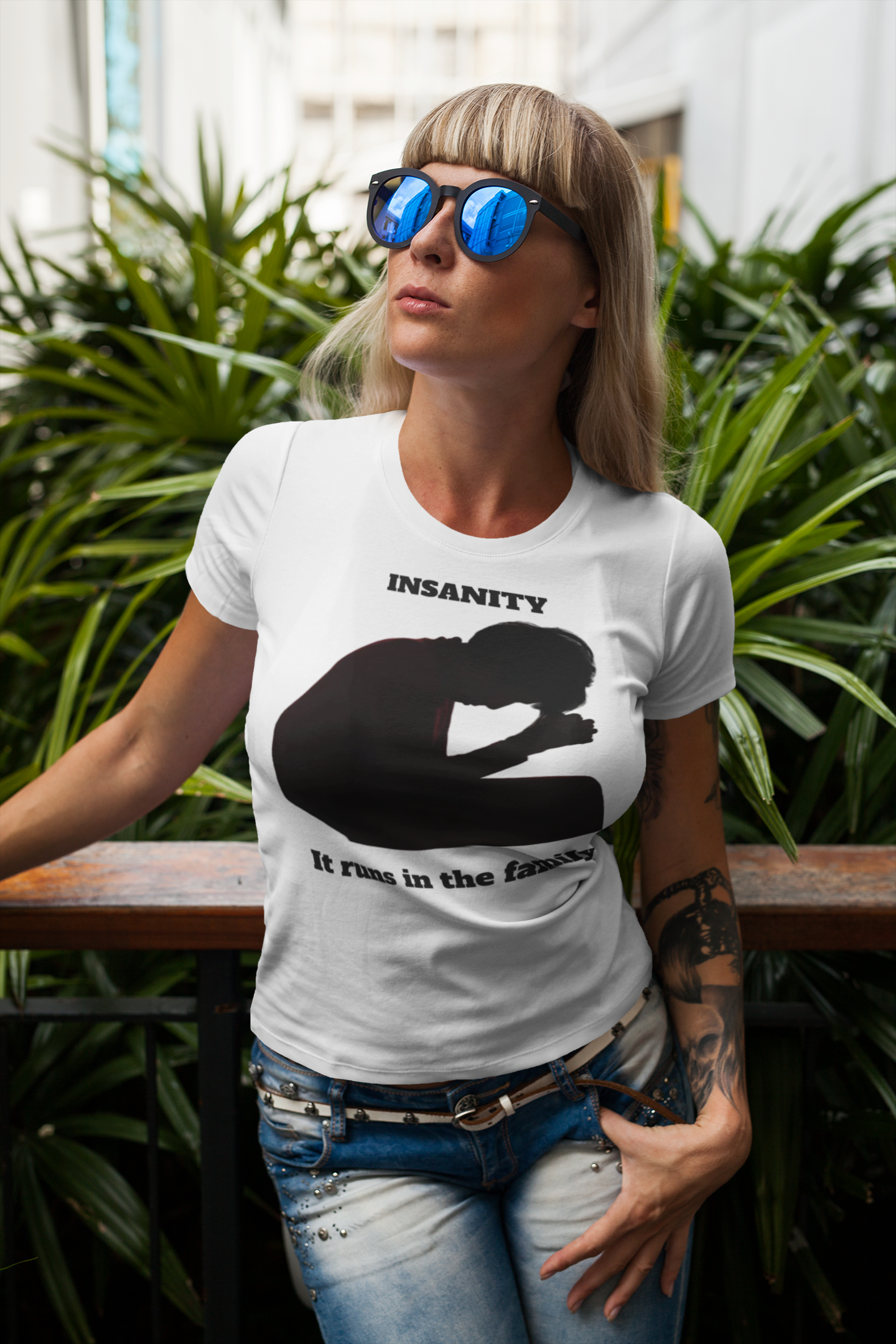 Funny Family Insanity T-Shirt, Casual Tee for Family Gatherings, Gift for Mental Health Awareness, Quirky Humor Shirt product thumbnail image Funny Family Insanity T-Shirt, Casual Tee for Family Gatherings, Gift for Mental Health Awareness, Quirky Humor Shirt product thumbnail image