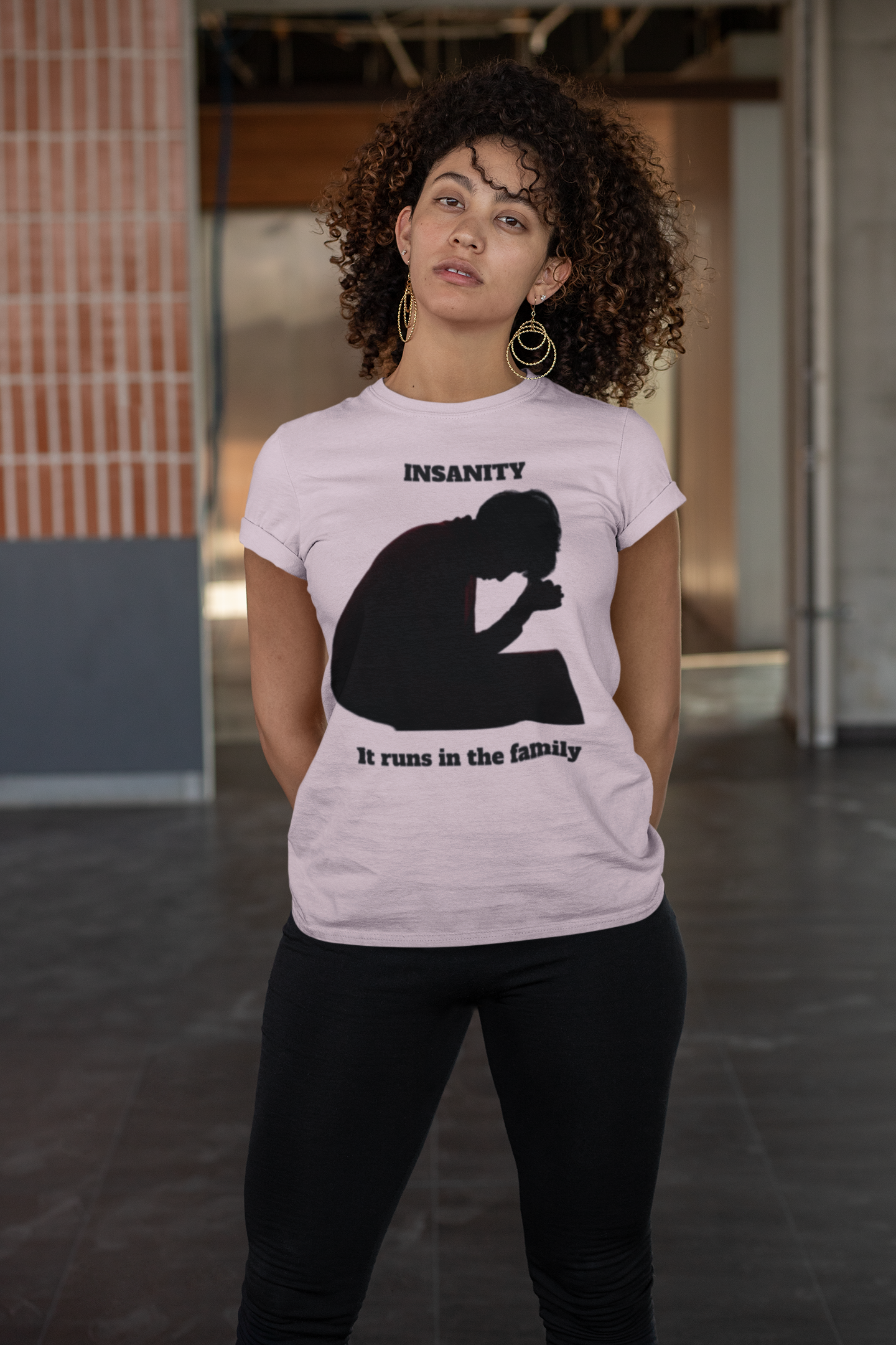 Funny Family Insanity T-Shirt, Casual Tee for Family Gatherings, Gift for Mental Health Awareness, Quirky Humor Shirt product thumbnail image