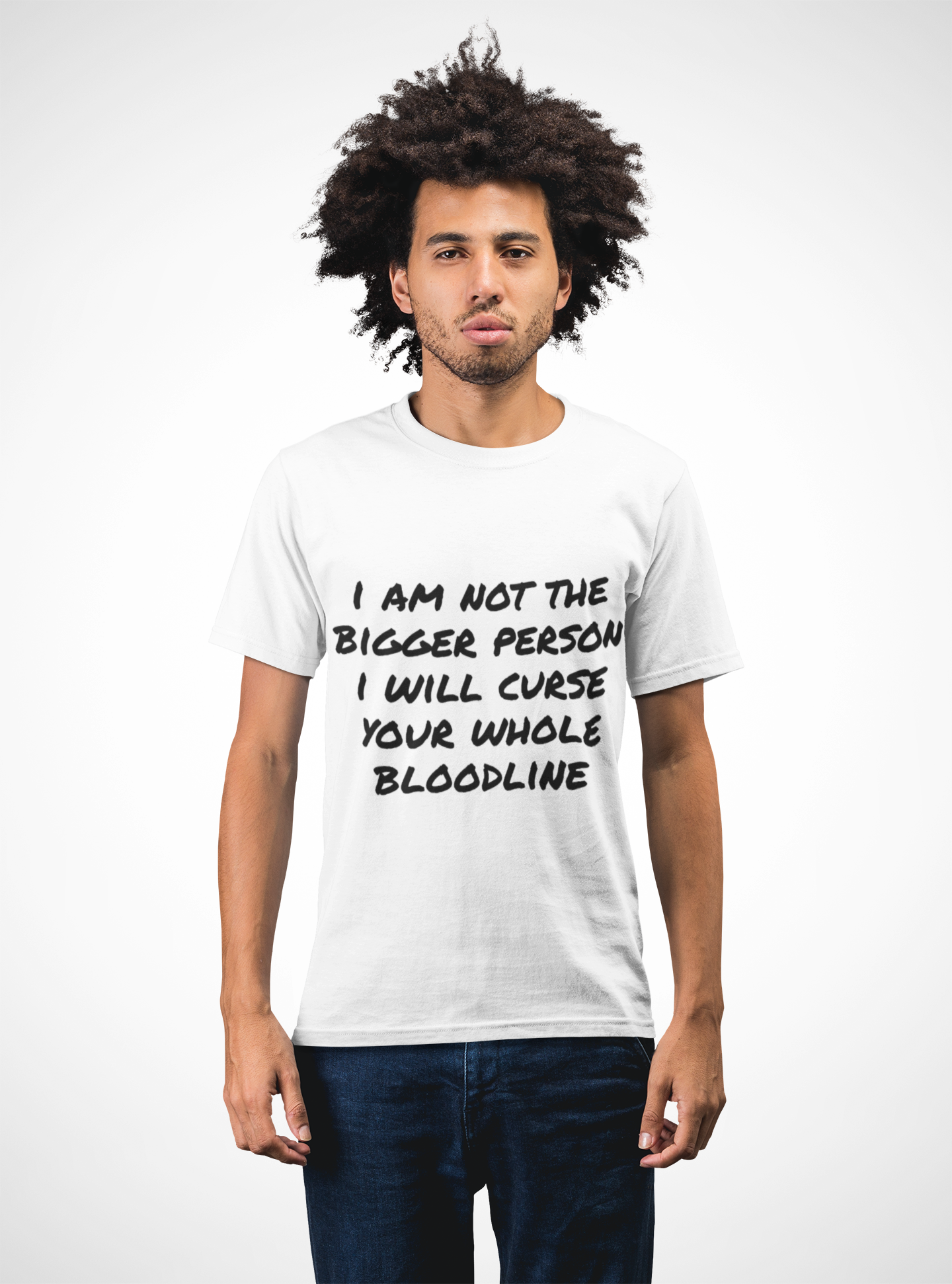 Cursed Bloodline Tee | Unisex Heavy Cotton t-shirt, Funny Quote Shirt, Casual Wear, Gift for Friends, Birthday Humor Tee product thumbnail image Cursed Bloodline Tee | Unisex Heavy Cotton t-shirt, Funny Quote Shirt, Casual Wear, Gift for Friends, Birthday Humor Tee product thumbnail image