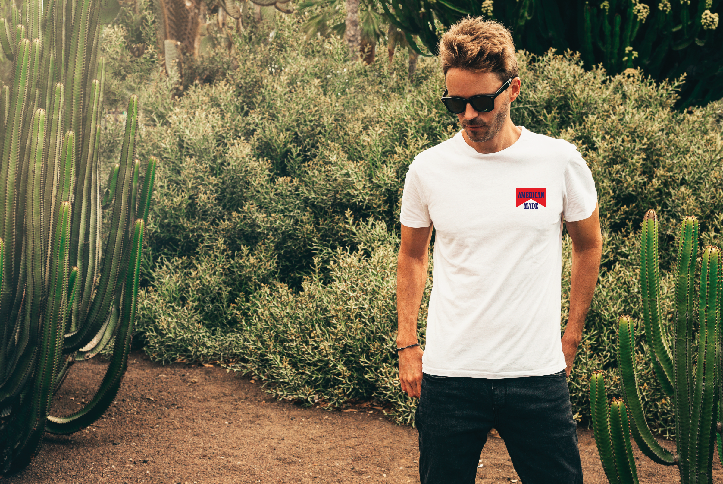 "American Made" Unisex Tee, Independence Day, Fourth of July Apparel, Marlboro Logo, American Spirit product thumbnail image "American Made" Unisex Tee, Independence Day, Fourth of July Apparel, Marlboro Logo, American Spirit product thumbnail image