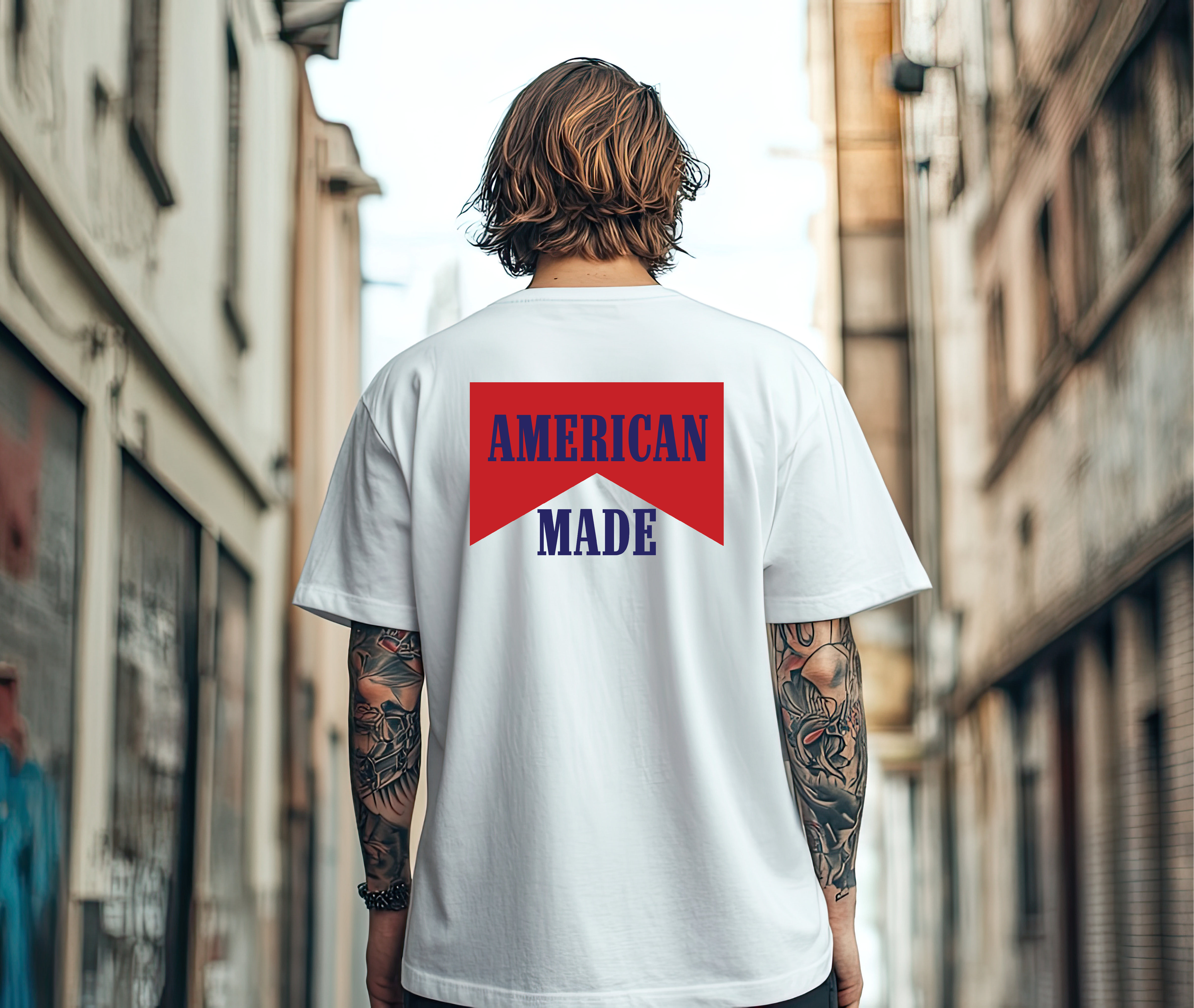"American Made" Unisex Tee, Independence Day, Fourth of July Apparel, Marlboro Logo, American Spirit product thumbnail image "American Made" Unisex Tee, Independence Day, Fourth of July Apparel, Marlboro Logo, American Spirit product thumbnail image