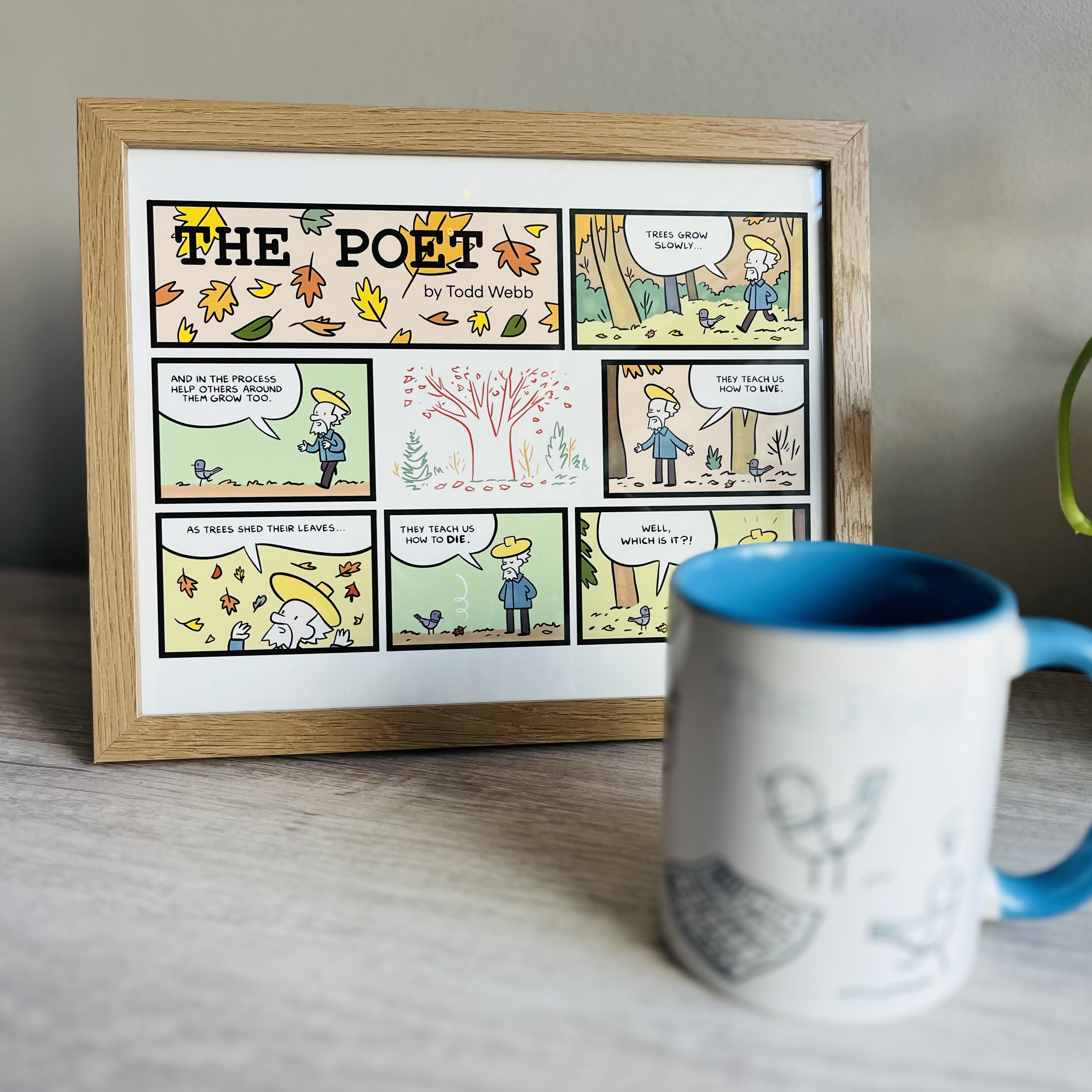 The Poet - Autumn Print 8x10 Sunday Comic by Todd Webb  product thumbnail image The Poet - Autumn Print 8x10 Sunday Comic by Todd Webb  product thumbnail image