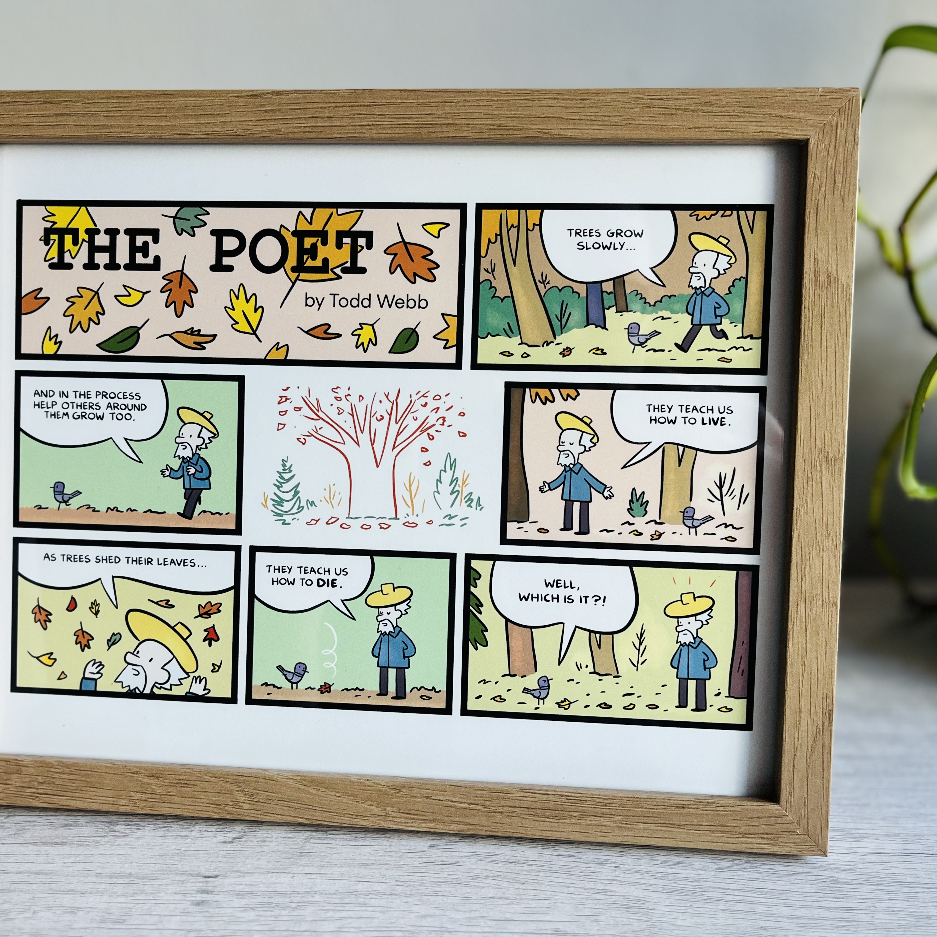 The Poet - Autumn Print 8x10 Sunday Comic by Todd Webb  product thumbnail image The Poet - Autumn Print 8x10 Sunday Comic by Todd Webb  product thumbnail image