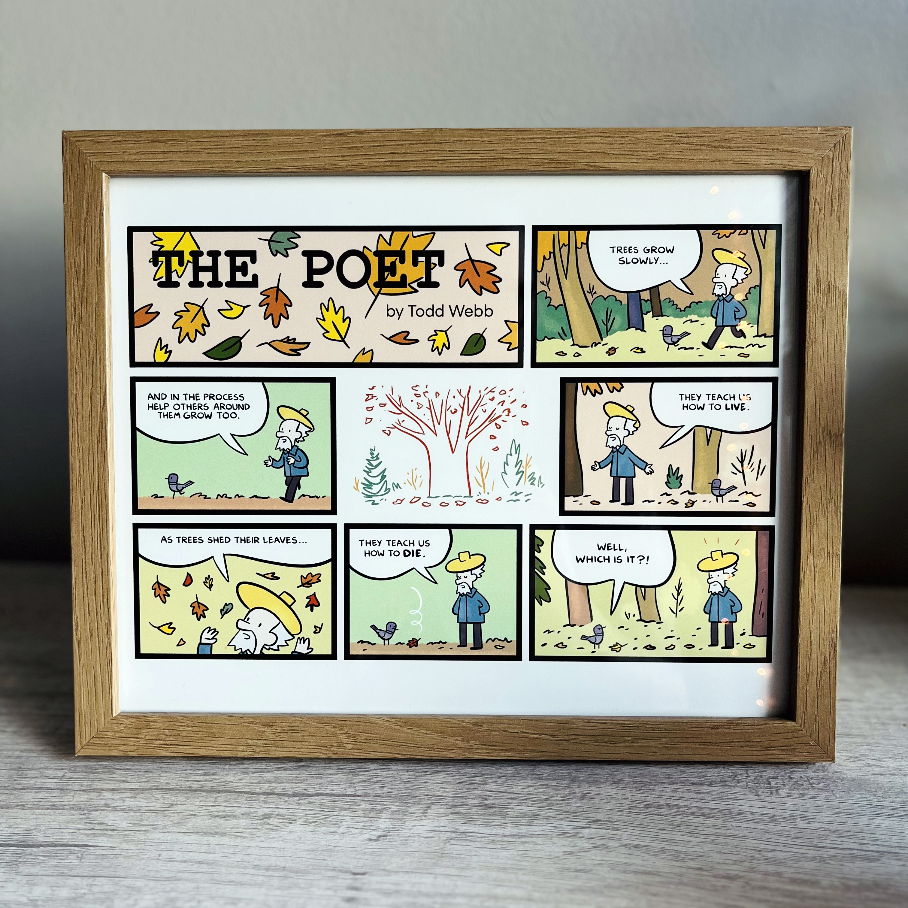 The Poet - Autumn Print 8x10 Sunday Comic by Todd Webb product thumbnail image The Poet - Autumn Print 8x10 Sunday Comic by Todd Webb product thumbnail image