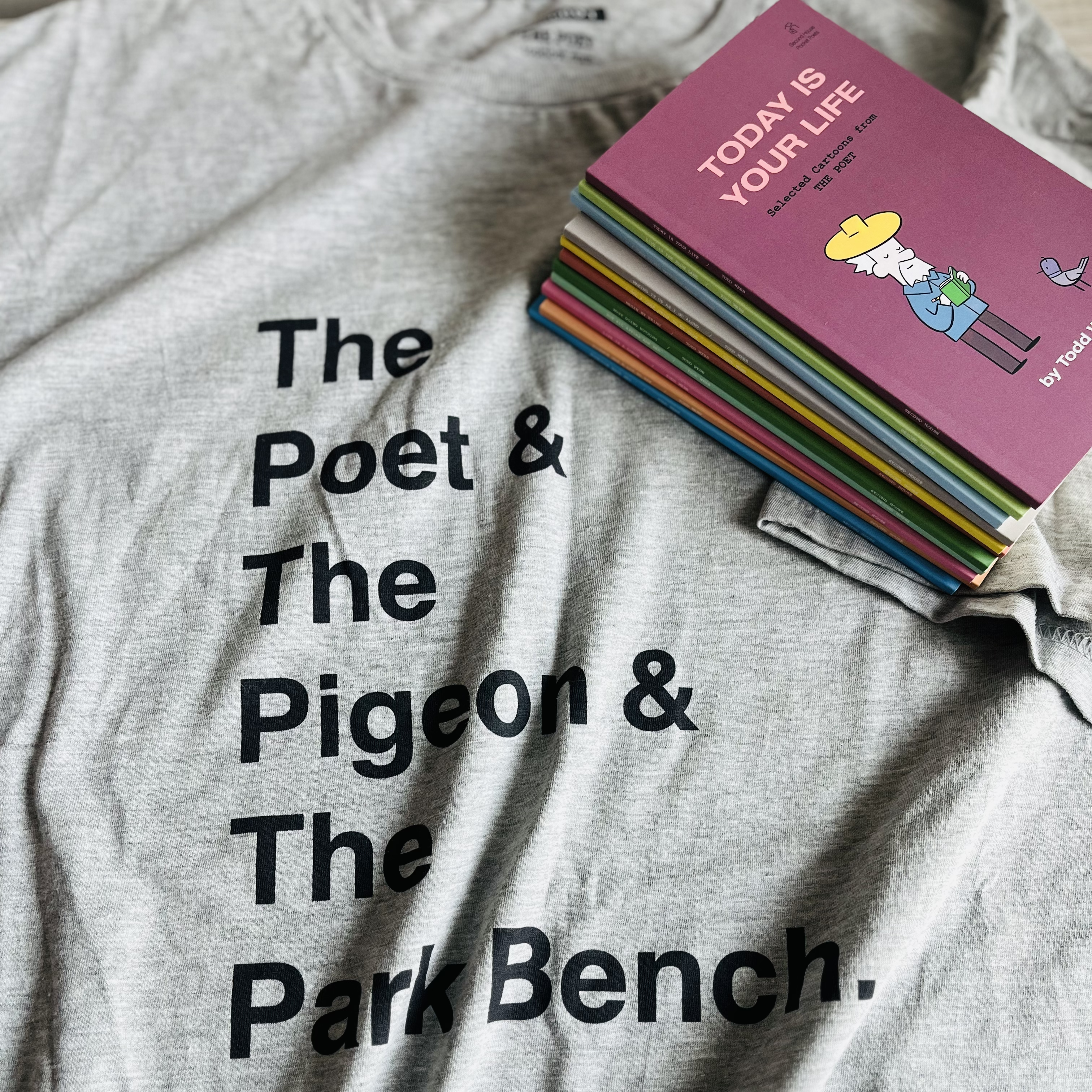 T-shirt - The Poet & The Pigeon & The Park Bench  T-shirt - The Poet & The Pigeon & The Park Bench